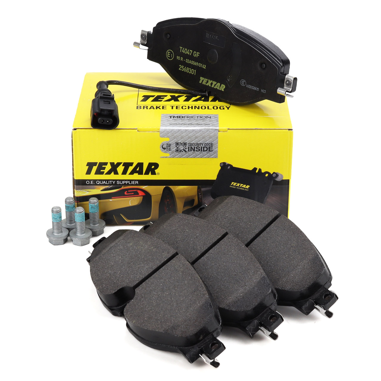 TEXTAR 2568301 Bremsbeläge + Wako für VW Golf 7 8 Passat B8 AUDI A3 8V 8Y Q2 Q3 TT vorne
