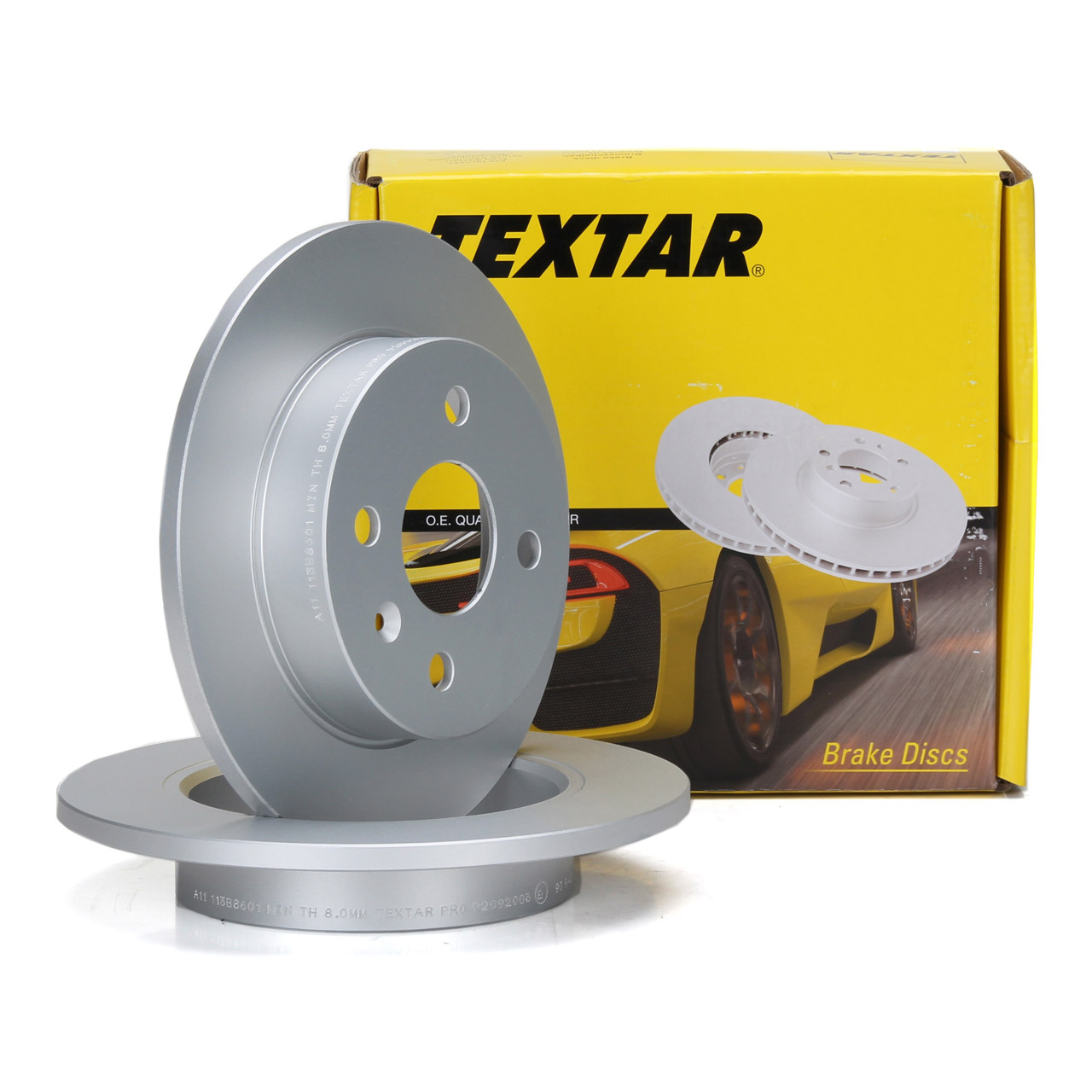 TEXTAR 92092003 Bremsscheiben Satz für OPEL Astra G H Combo Meriva A 4-Loch hinten