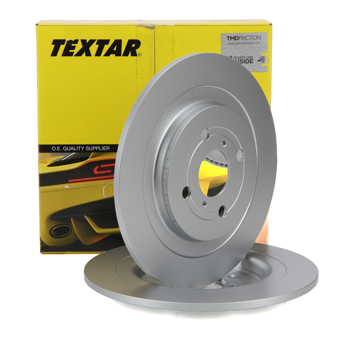 TEXTAR 92161903 Bremsscheiben Satz DAIHATSU Charade f&uuml;r TOYOTA Yaris hinten