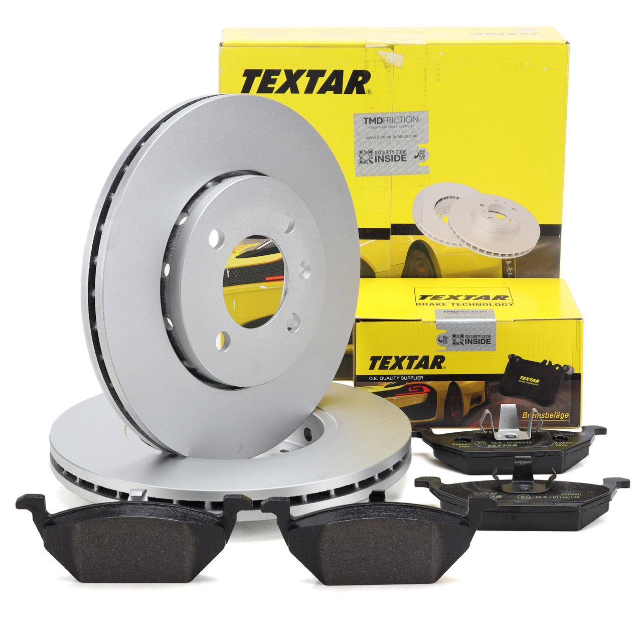 TEXTAR Bremsen Bremsscheiben + Bremsbel&auml;ge f&uuml;r VW SEAT Mii SKODA Citigo PR-1LA/1ZQ vorne