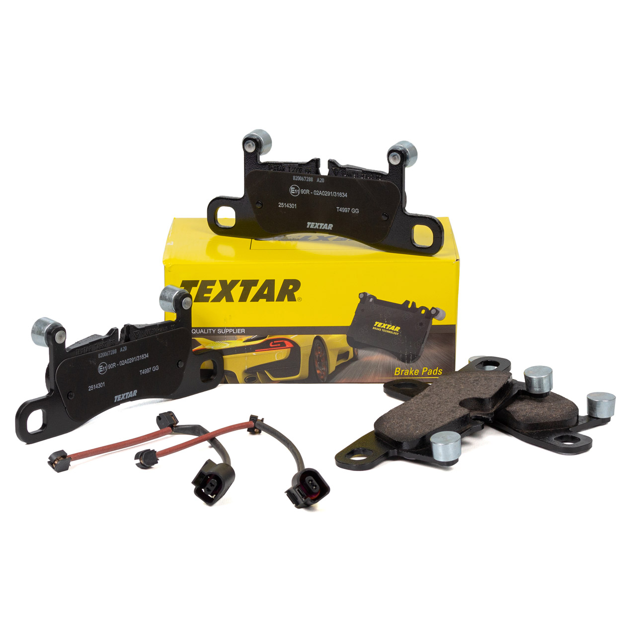TEXTAR 2514301 Bremsbel&auml;ge + Wako f&uuml;r PORSCHE 991 3.4 Carrera Boxster Spyder 3.8 hinten
