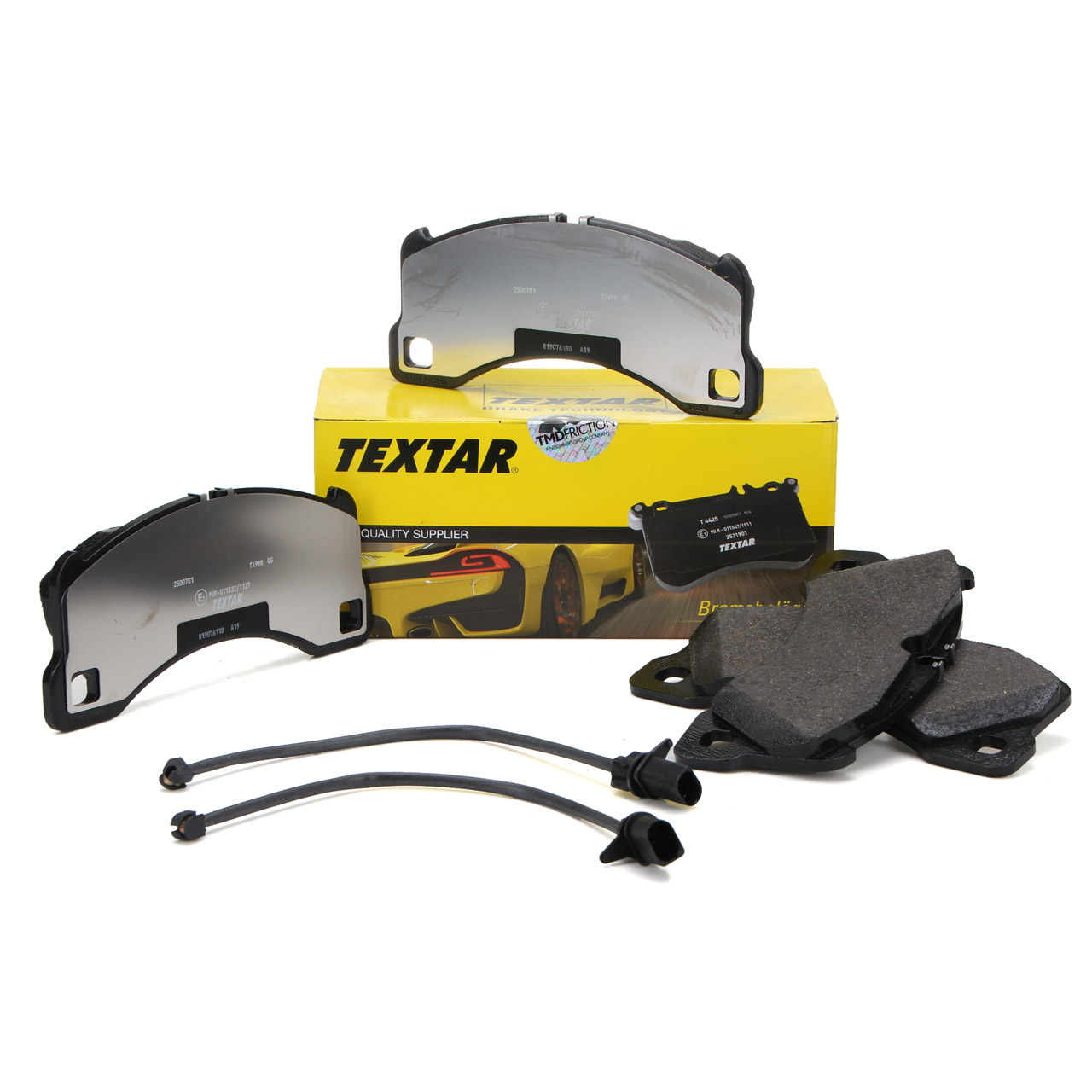 TEXTAR 2500701 Bremsbel&auml;ge + Wako f&uuml;r PORSCHE Macan (95B) 3.0 GTS 3.6 Turbo vorne