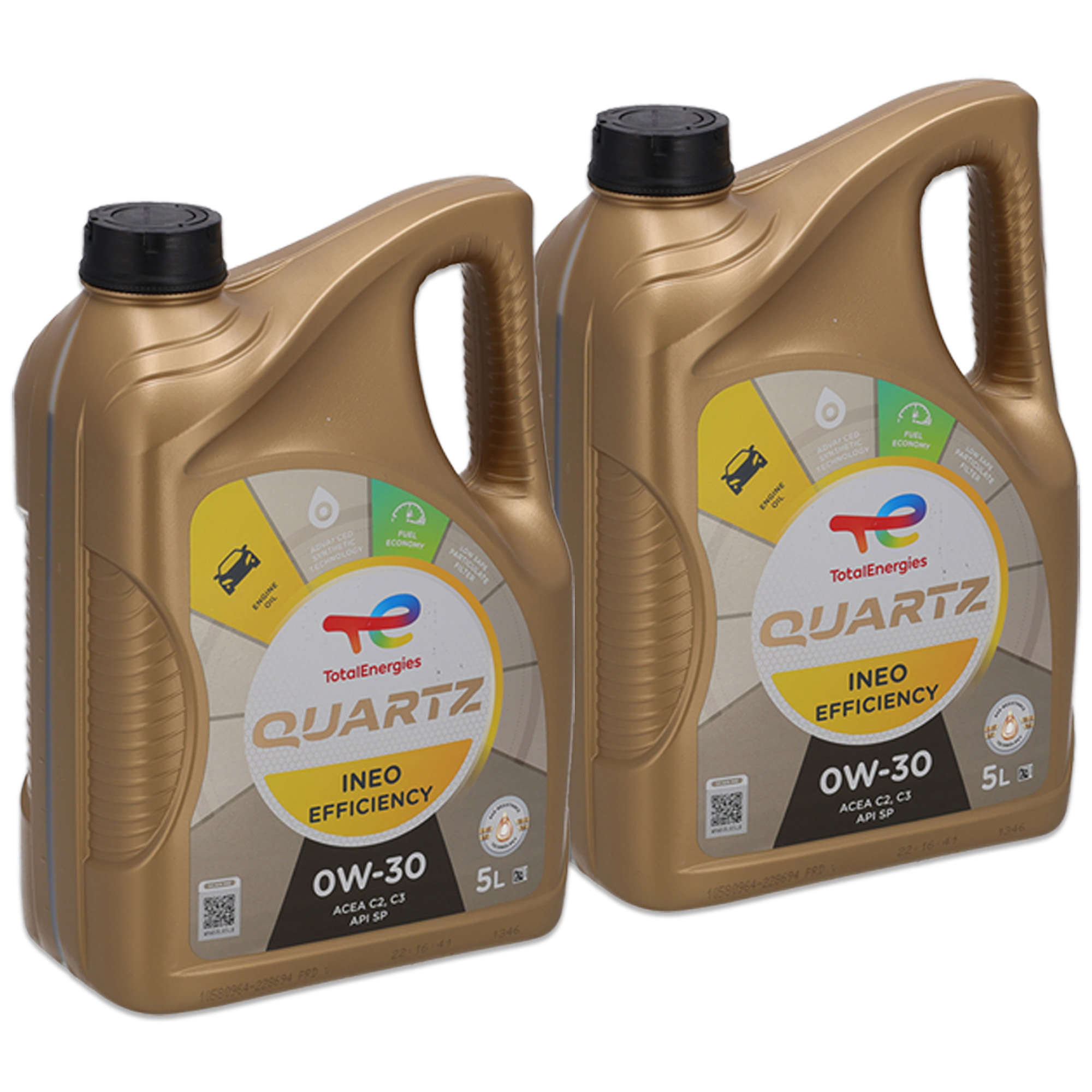 10L 10-liter TOTAL QUARTZ INEO EFFICIENCY 0W-30 Engine Oil for BMW LL-04, LL-19FE, LL-12FE