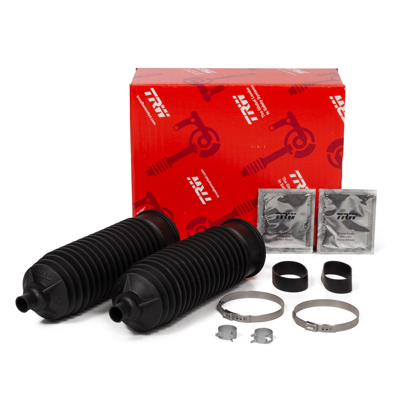 2x TRW Spurstange Lenkmanschette für PORSCHE 996 Boxster 986 vorne 99634719104