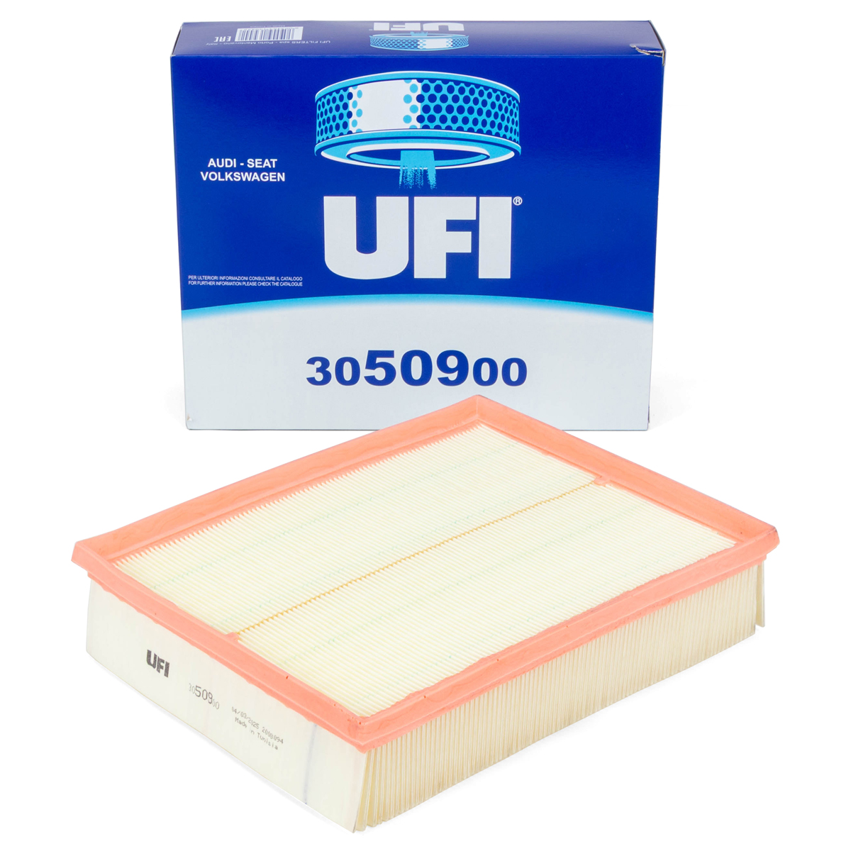 UFI Motorluftfilter f&uuml;r VW Polo 5 1.8 AUDI SEAT Ibiza 4 1.6 TDI 1.8 SKODA Rapid 6C0129620