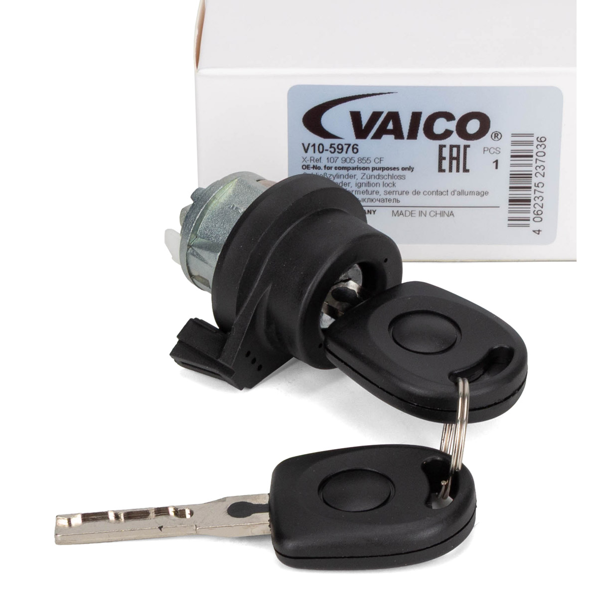 VAICO Ignition Lock + 2 Keys for VW Golf 5, 6, 7, 8; Passat B6, B7, B8; AUDI; SEAT 107905855CF