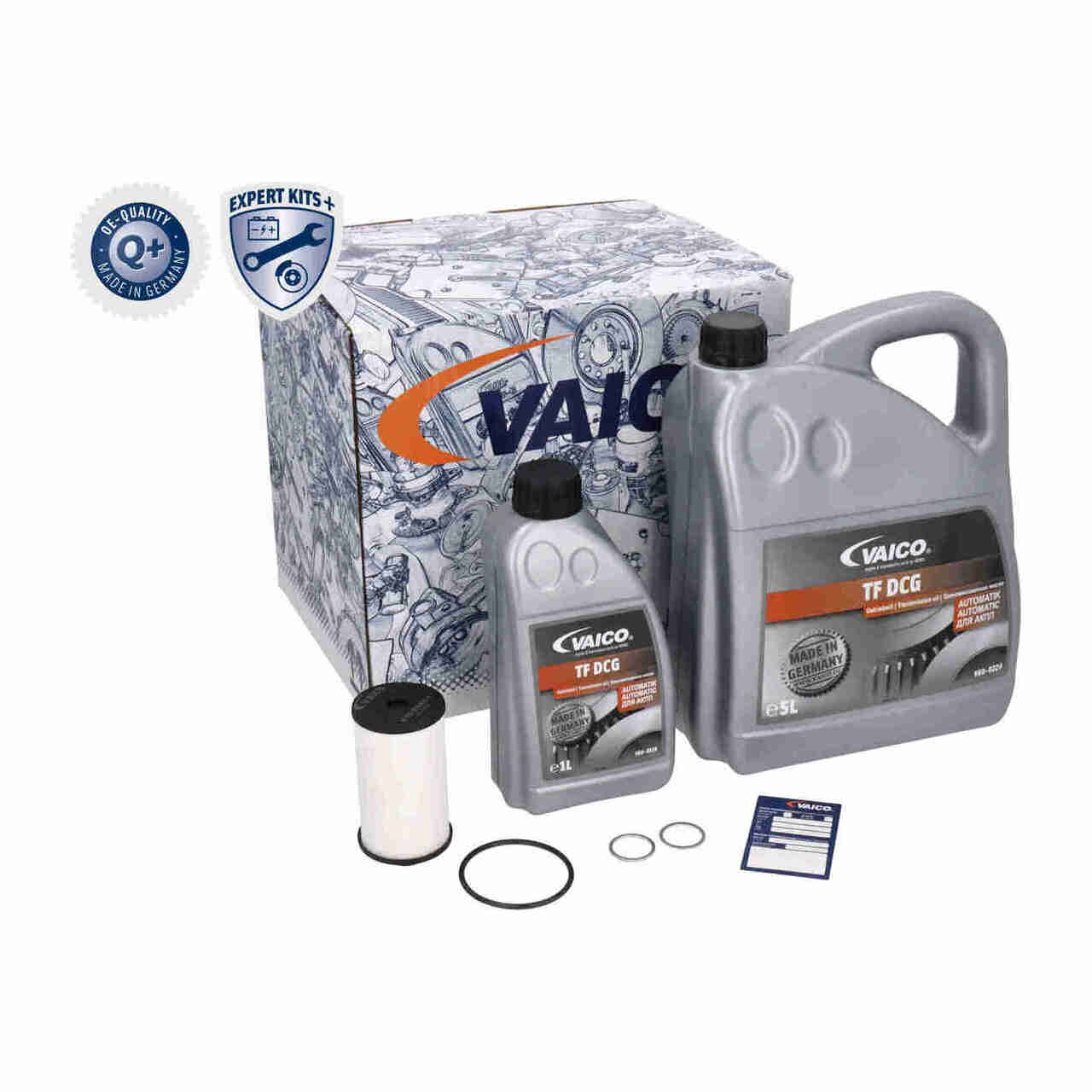 VAICO V10-3025 Getriebefilter Satz + 6L Getriebe&ouml;l f&uuml;r AUDI SEAT SKODA VW 6-Gang DQ250