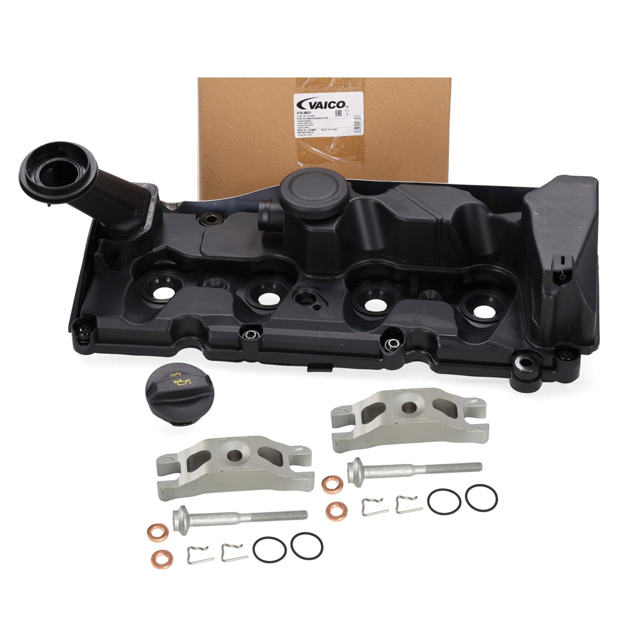 VAICO Ventildeckel + Deckel + Halter Einspritzventil f&uuml;r VW Crafter SX SY SZ T6 2.0 TDI