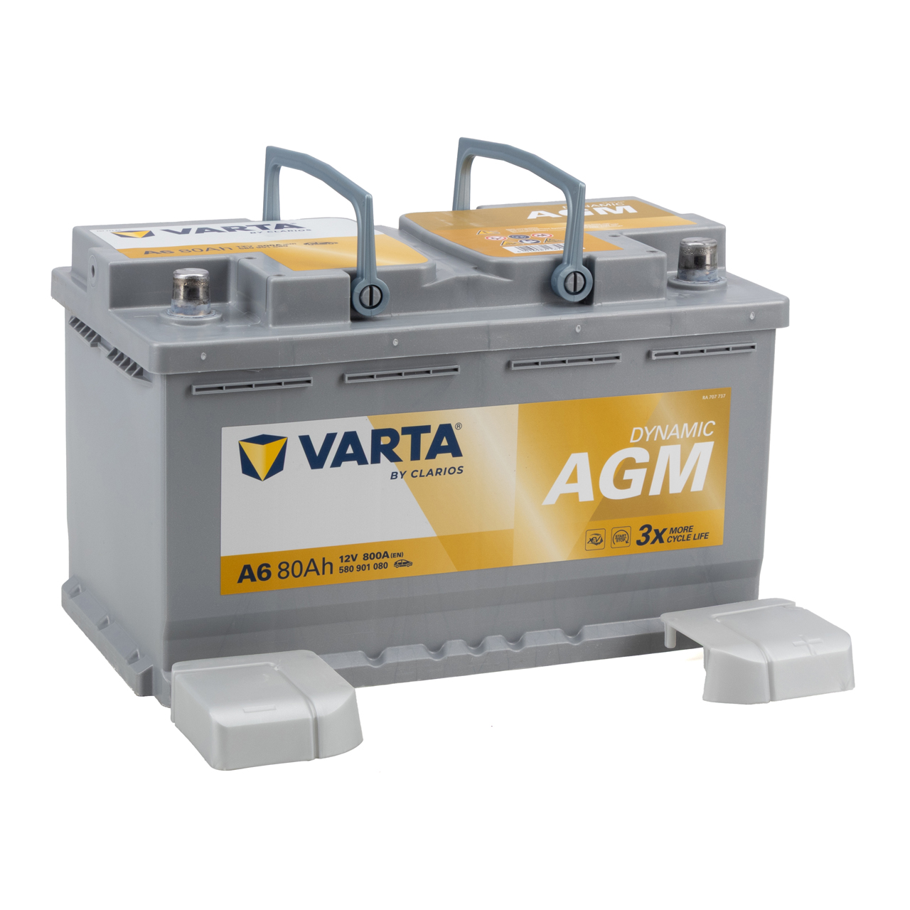 VARTA A6 DYNAMIC AGM Car Battery, Starter Battery, 12V 80Ah EN800A