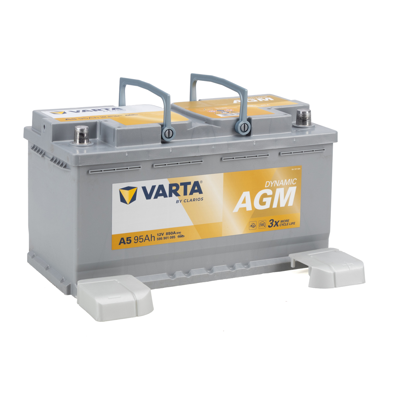 VARTA A5 DYNAMIC AGM Car Battery, Starter Battery, 12V, 95Ah, EN850A