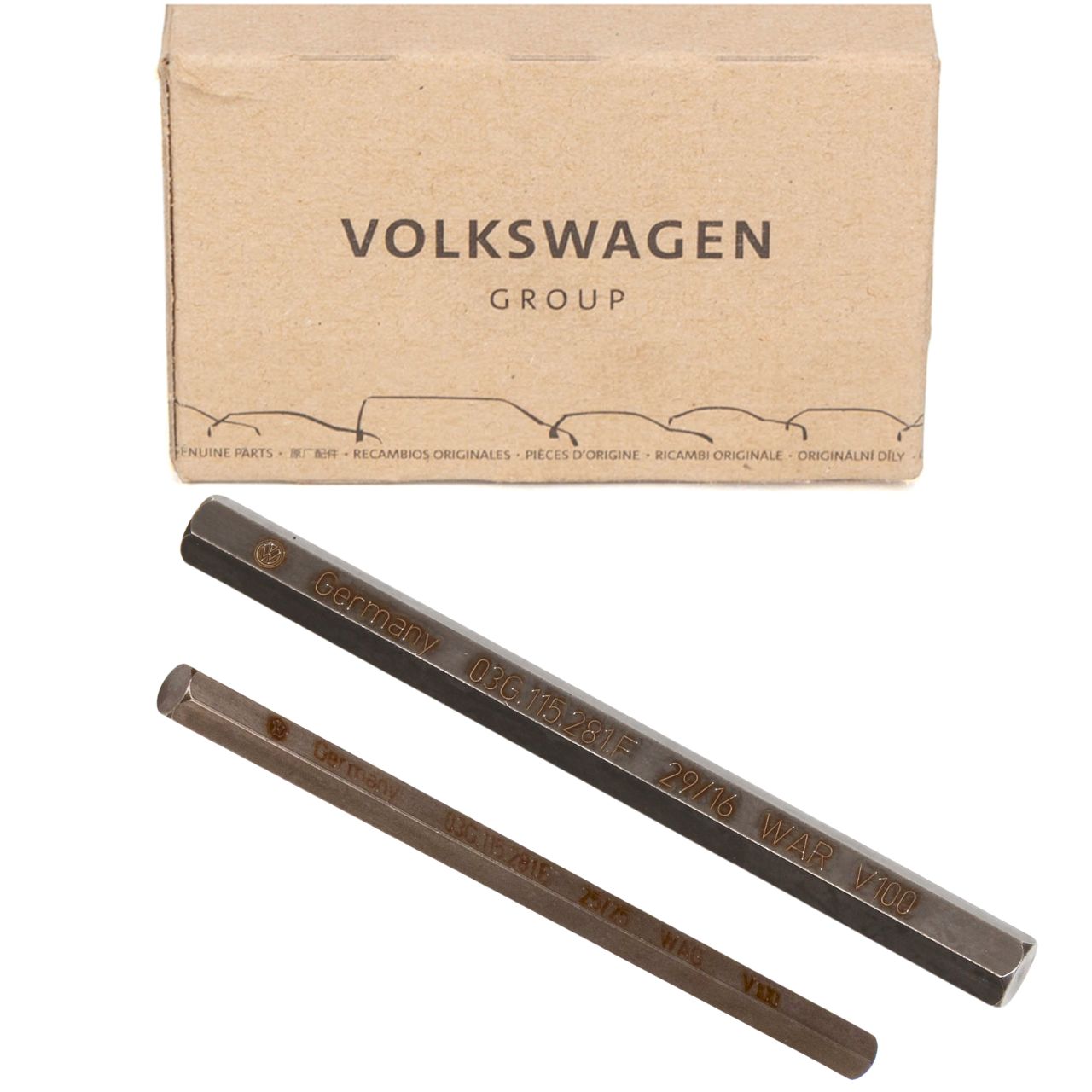 2x ORIGINAL VW Hexagonal Drive Shaft for Oil Pump (Golf 6, Passat, Sharan 7M, Tiguan 5N 2.0 TDI)