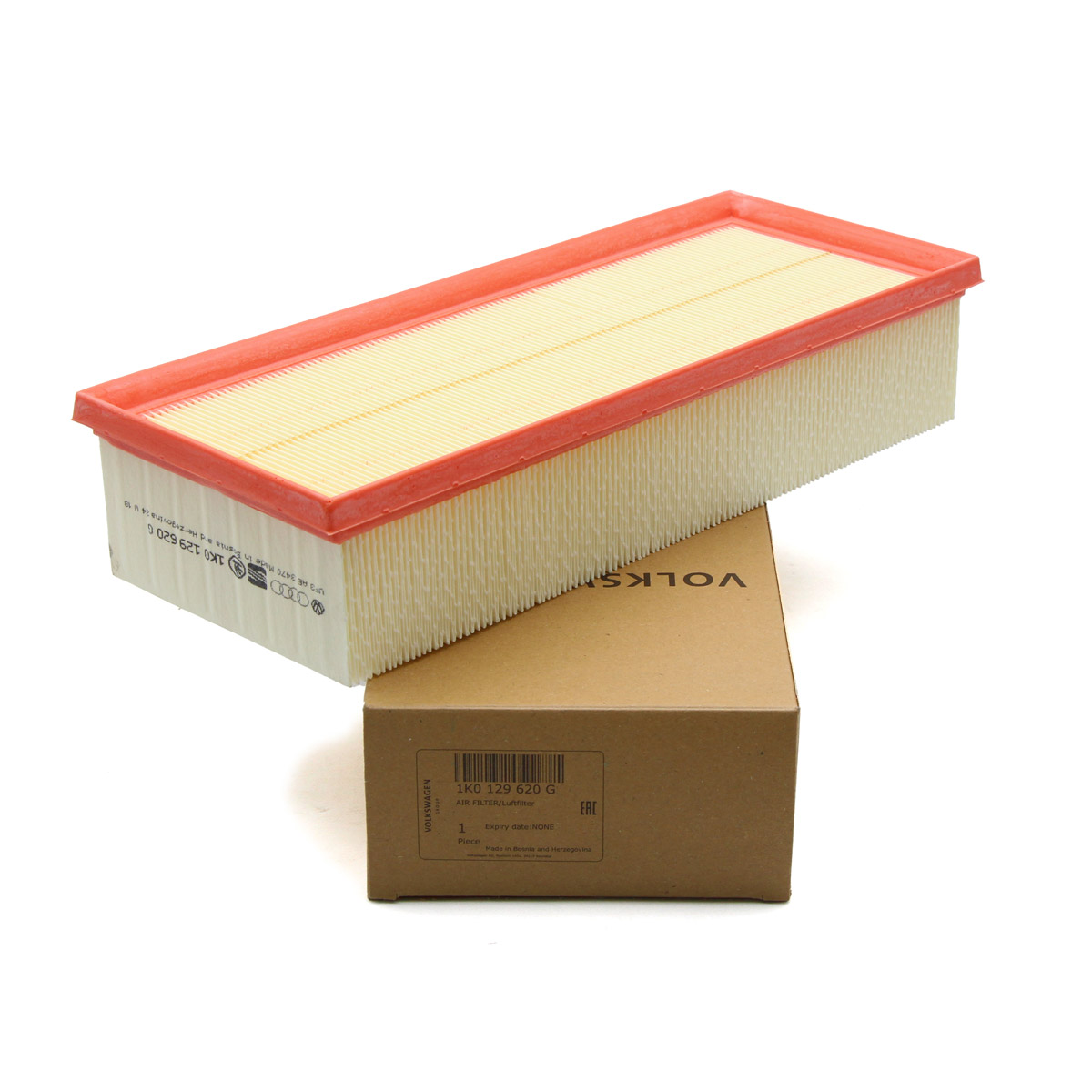 ORIGINAL VW Air Filter for Golf 5, 6, Passat, A3, Leon, Octavia 2 (1.8/2.0 TSI, 2.0 TDI) 1K0129620G