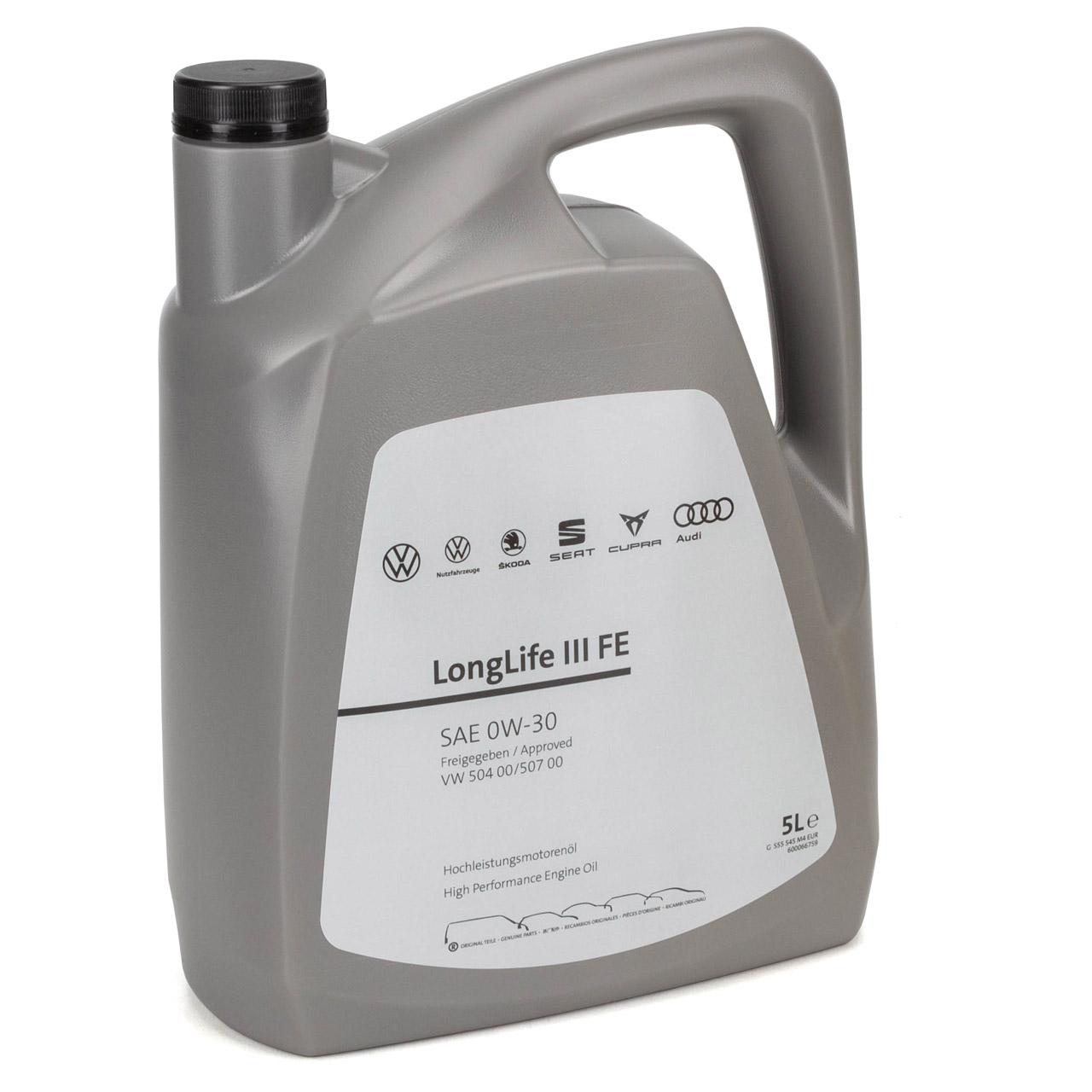 5L 5 Liter ORIGINAL VAG Motor&ouml;l 0W30 0W-30 LongLife III FE VW 504.00/507.00 GS55545M4