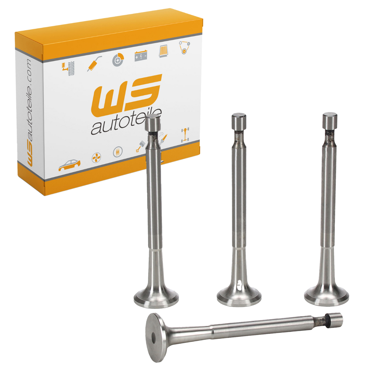 4x Auslassventil für PORSCHE 356 B 1600 Super 90 PS 01.1959-12.1963 61610540550