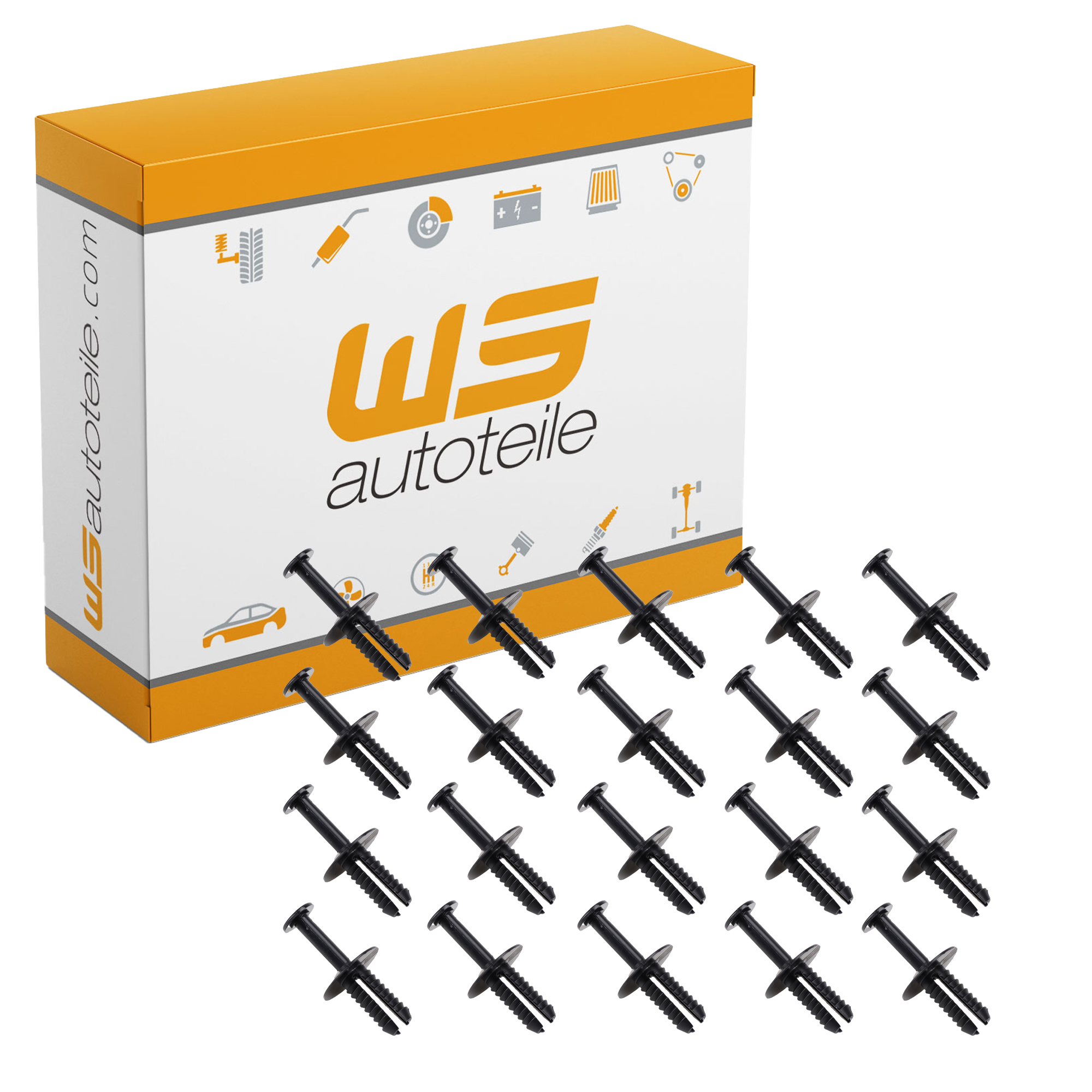 20x Clips Spreizniete Befestigung Karosserie f&uuml;r MERCEDES 00099054929051