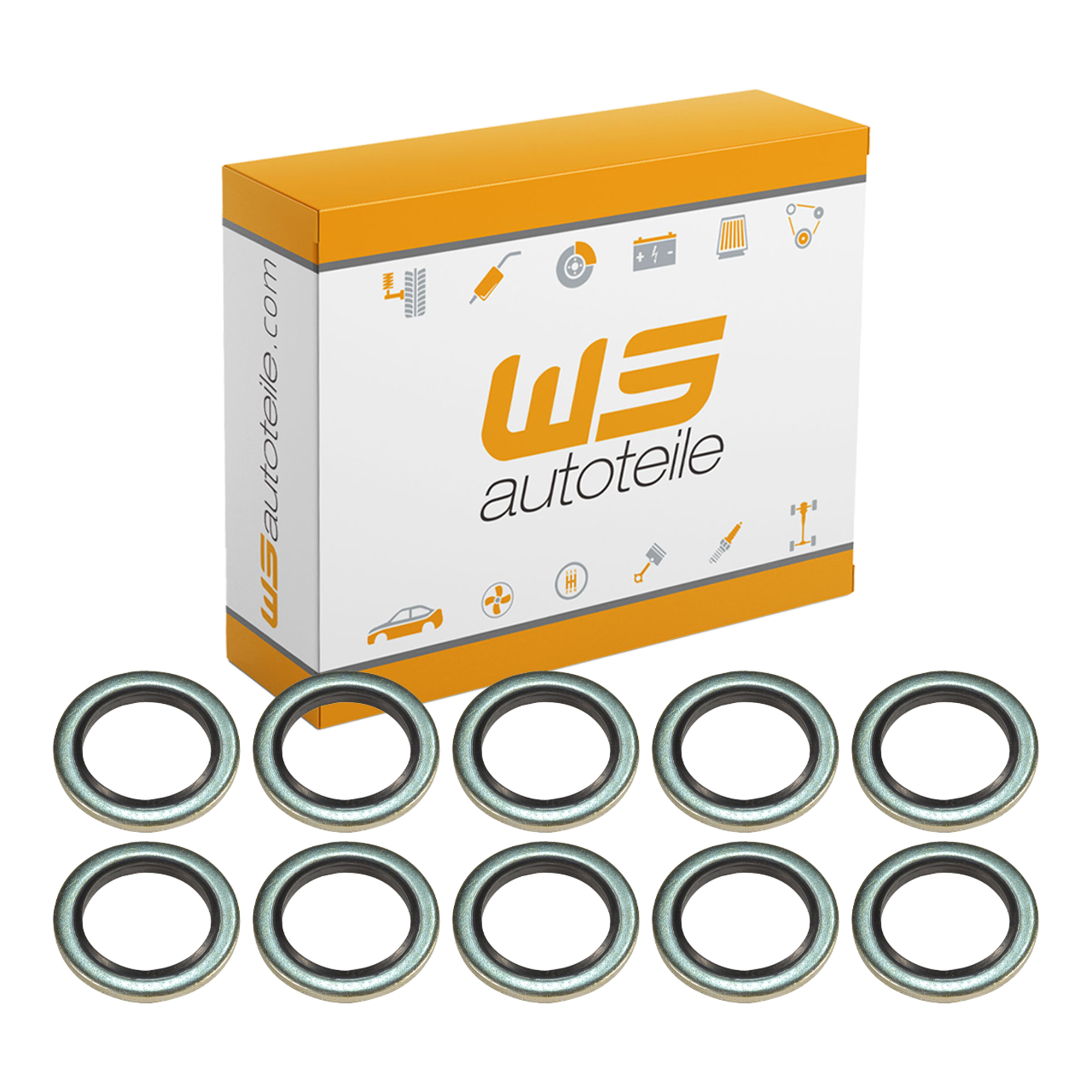 10x Oil Drain Plug Gasket for JEEP 2.2 CRD 4x4 and OPEL 1.9/2.0 CDTi 652259 / 55196309