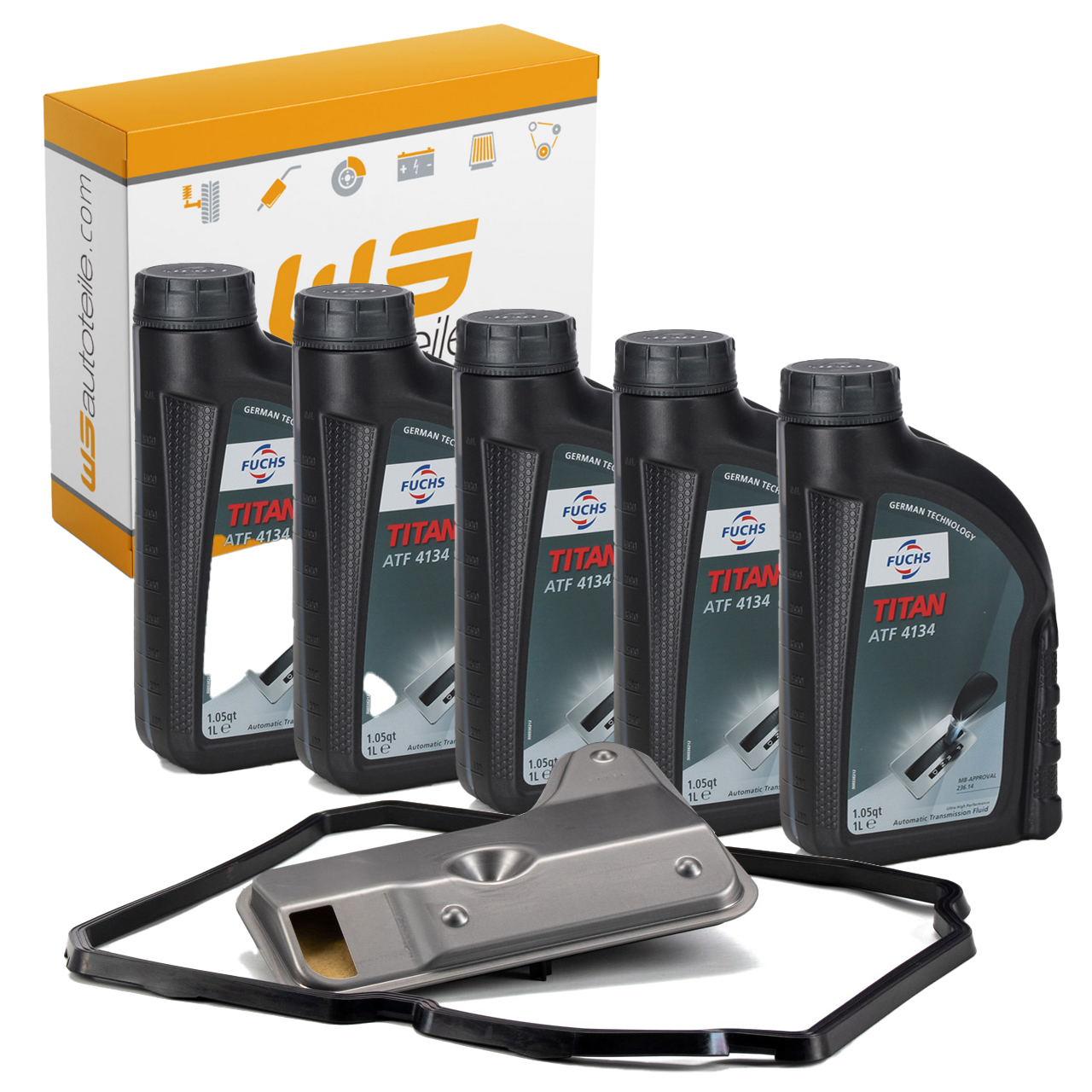 Getriebefilter Satz 5-Gang Automatik f&uuml;r PORSCHE 996 997 + 5 L FUCHS Getriebe&ouml;l