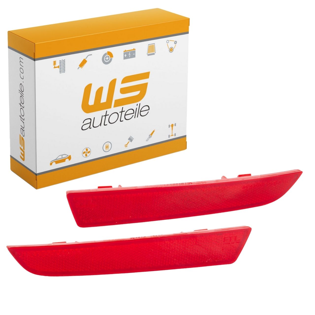 2x Reflektor R&uuml;ckstrahler Sto&szlig;stange f&uuml;r MERCEDES V-Klasse Vito / Mixto / Tourer W447