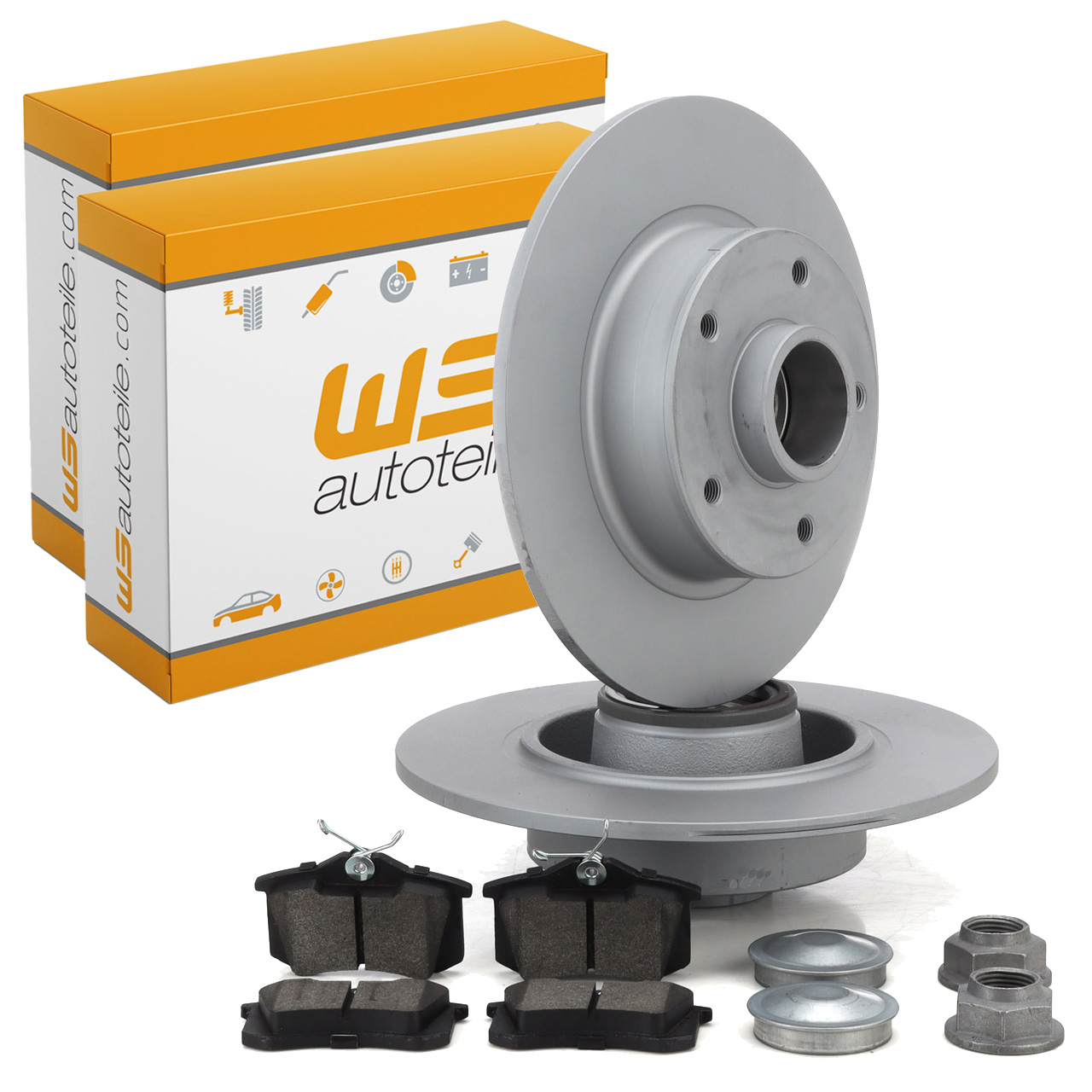 Brake discs + wheel bearings + brake pads for RENAULT Clio 4, Megane 3, Grandtour, Scenic 3 (rear)