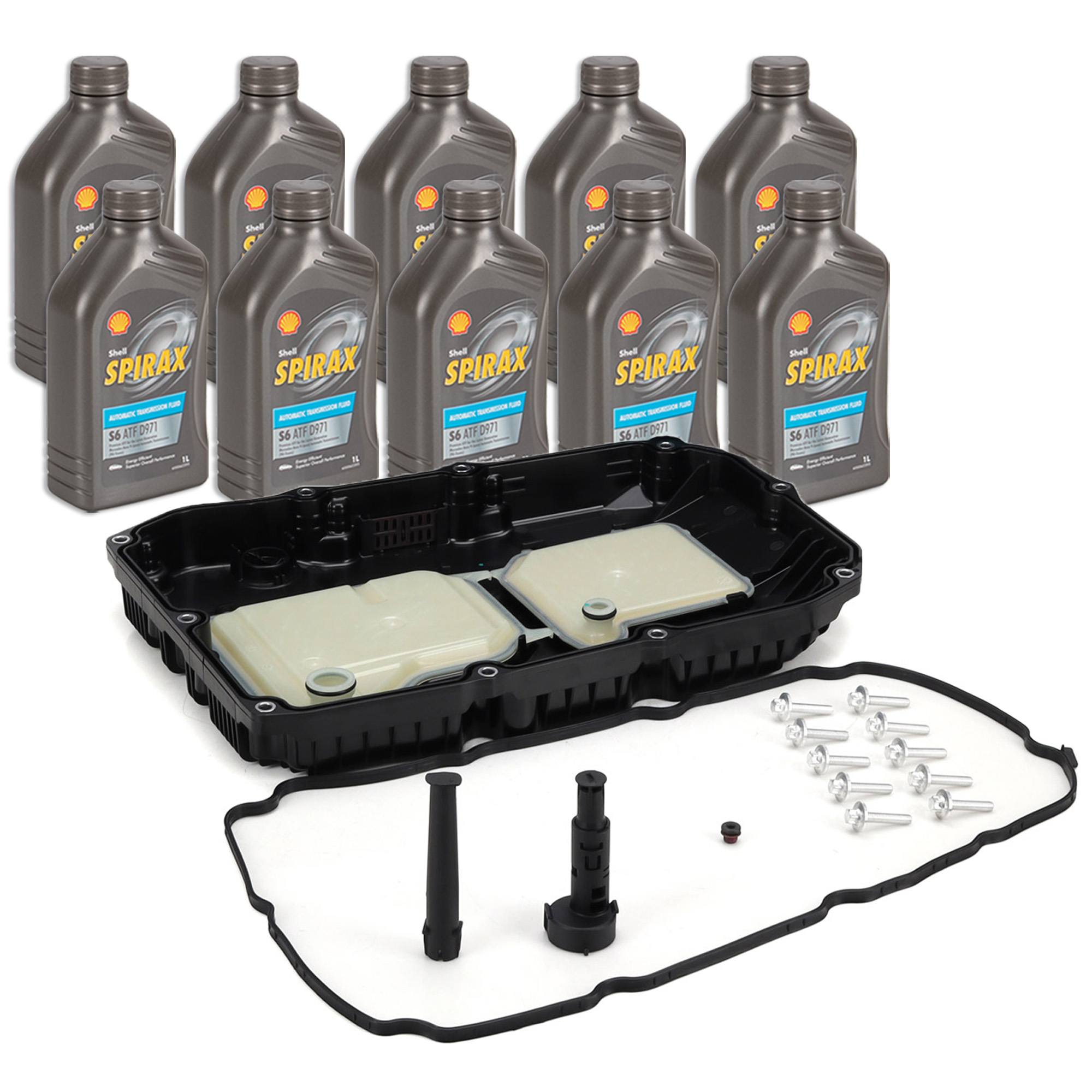 &Ouml;lwanne Automatikgetriebe 9G-TRONIC 725 + 10L SHELL Automatikgetriebe&ouml;l f&uuml;r MERCEDES