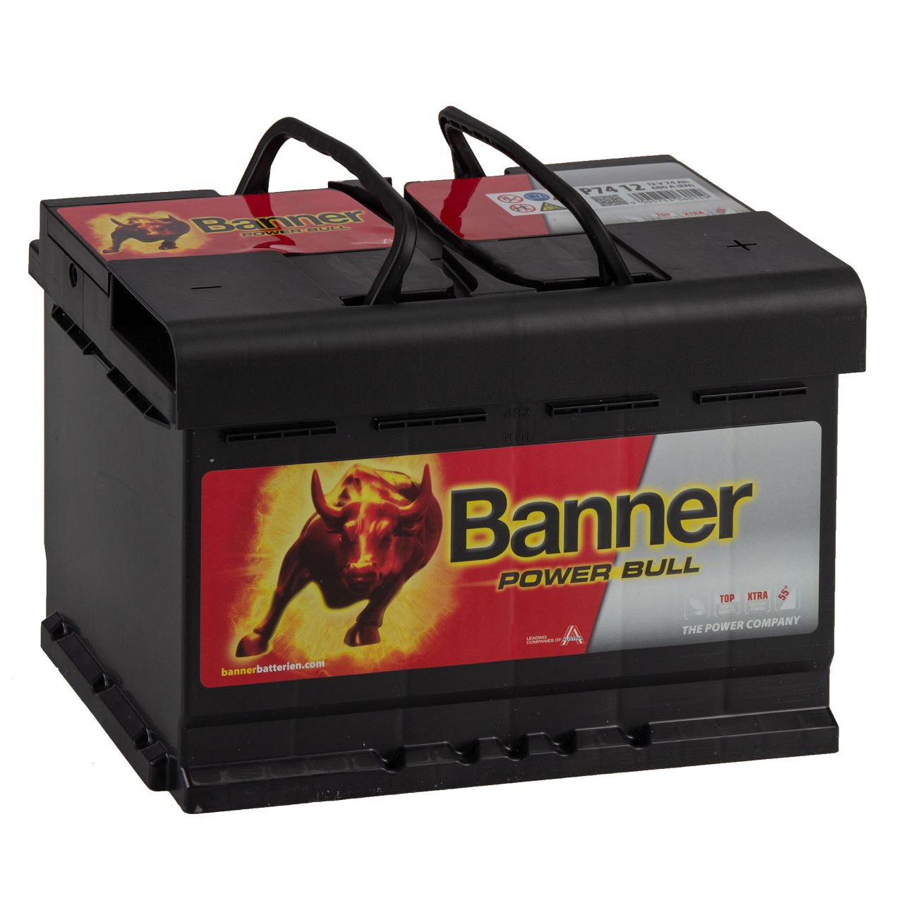 BANNER 57412 P7412 Power Bull Autobatterie Batterie 12V 74Ah 680A
