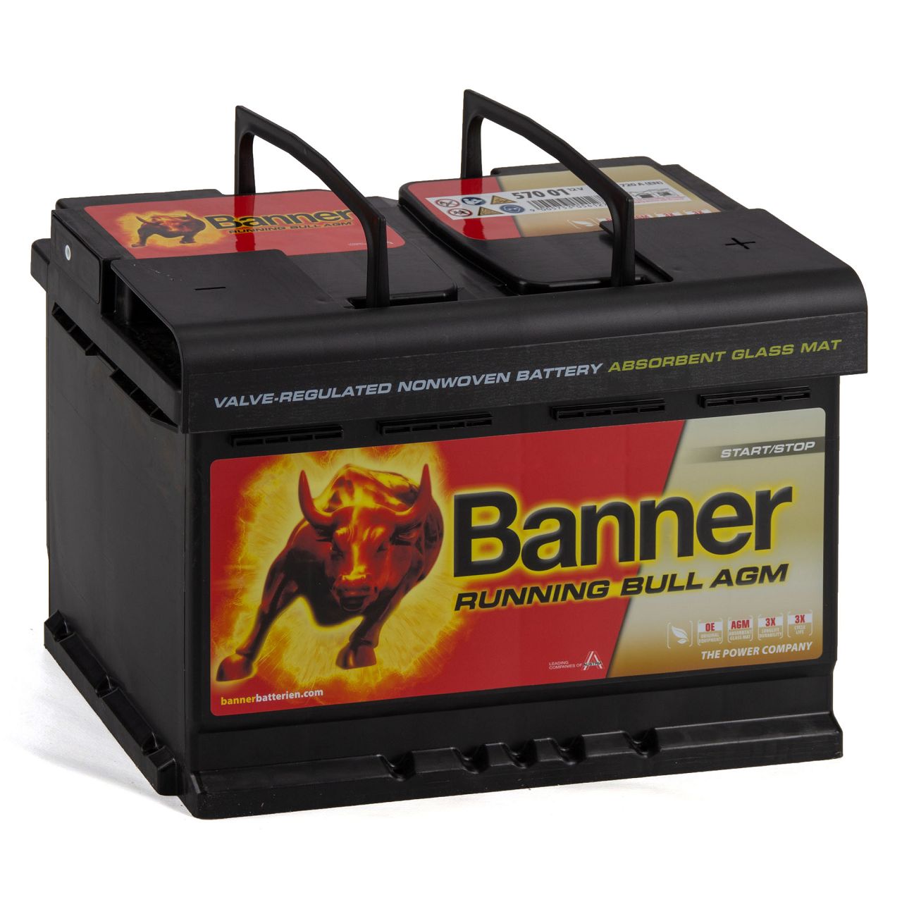 BANNER 57001 096AGMOE Running Bull AGM Autobatterie Batterie 12V 70Ah 720A