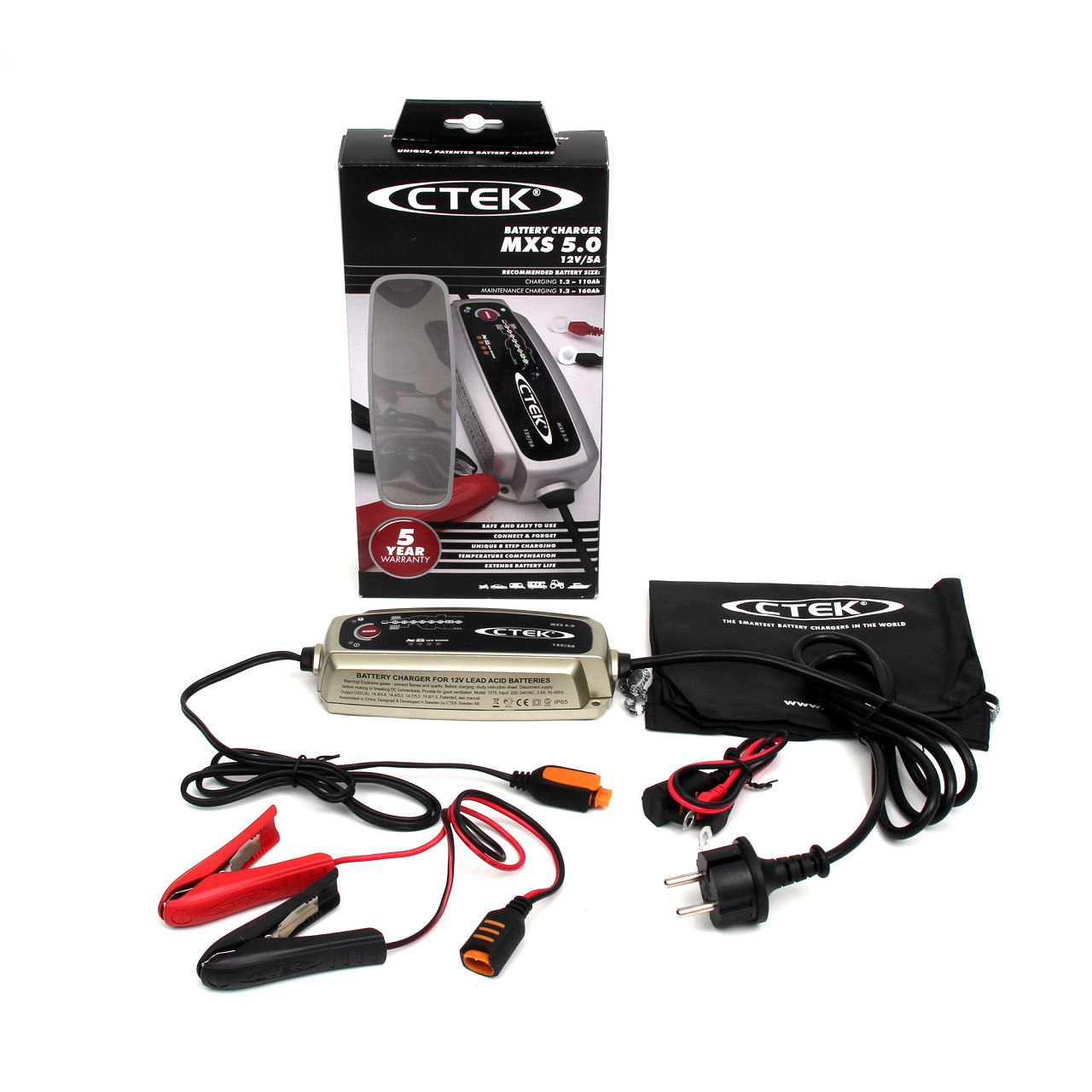 CTEK MXS 5.0 Batterieladegerät mit automatischer Temperaturkompensation