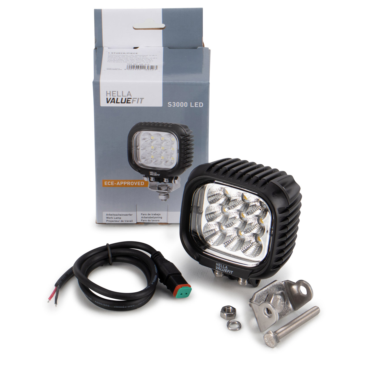 HELLA 1GA357109-012 LED Arbeitsscheinwerfer Arbeitsleuchte S3000 Valuefit 31W 3000lm 6000K