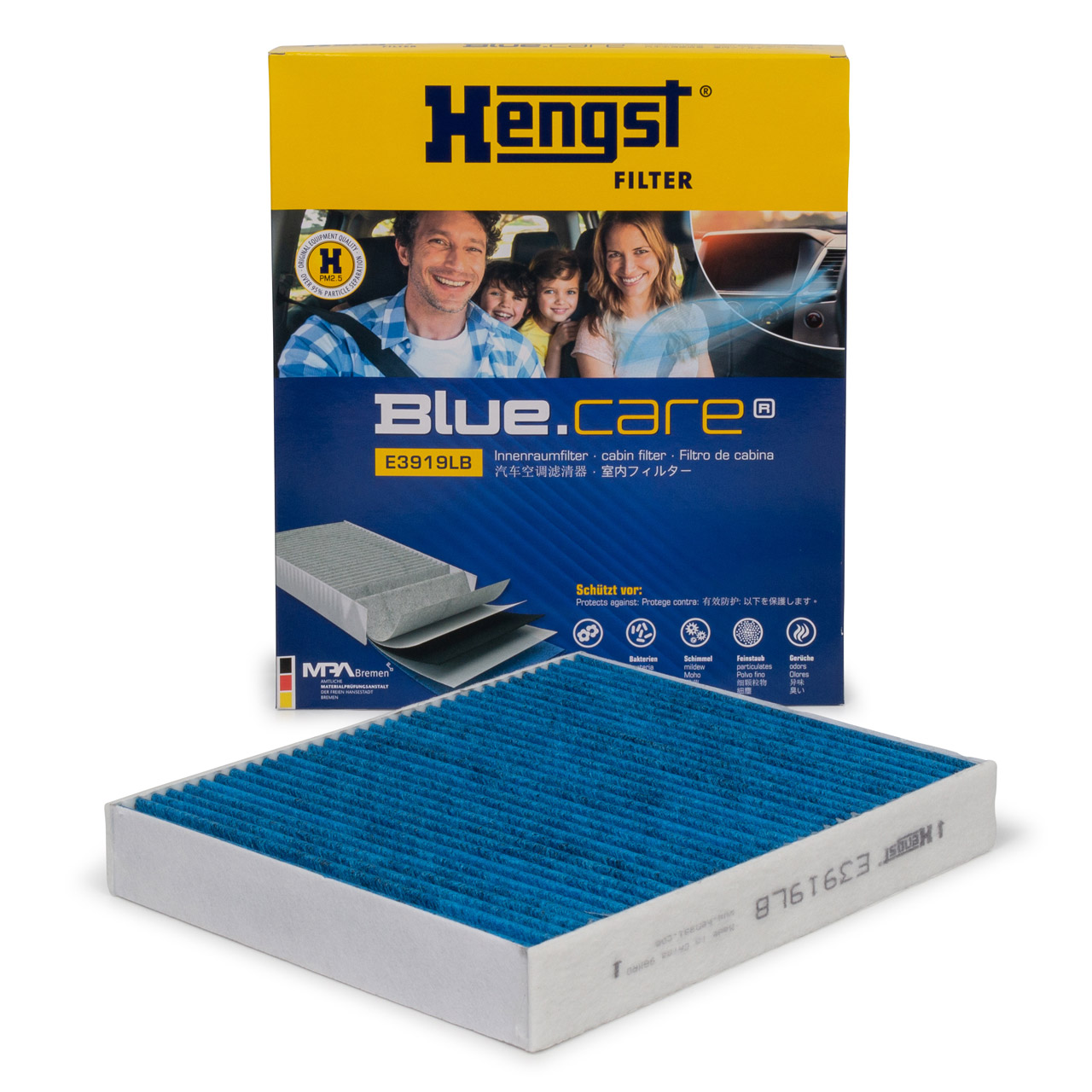 HENGST E3919LB BLUE CARE Innenraumfilter ANTIBAKTERIELL für AUDI SEAT SKODA POLO