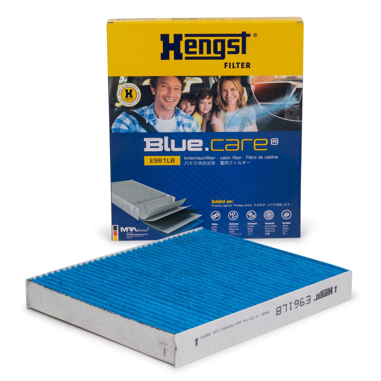 HENGST E961LB BLUE CARE Innenraumfilter ANTIBAKTERIELL für AUDI SEAT SKODA VW