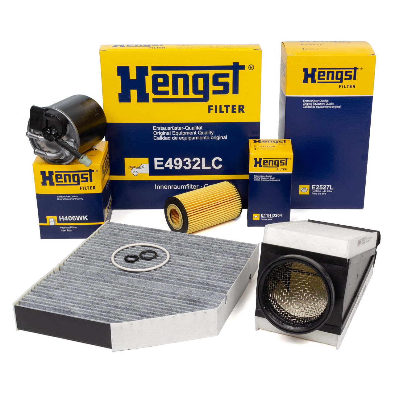 HENGST Filter-Set 4-tlg MERCEDES C-Klasse W205 S205 C205 C200-300d GLC X253 220/250d OM651