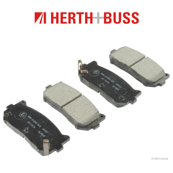 HERTH+BUSS JAKOPARTS Bremsscheiben + Bremsbeläge KIA Shuma 1 2 (FB) mit ABS hinten