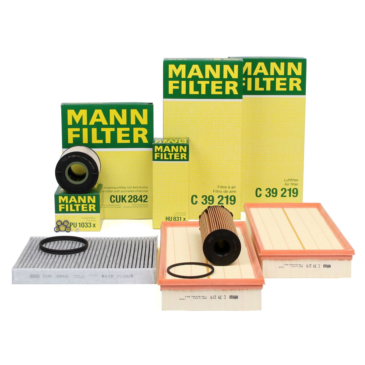 MANN Filter-Set 4-tlg AUDI Q7 (4LB) 4.2 TDI quattro 326 PS bis 08.2008