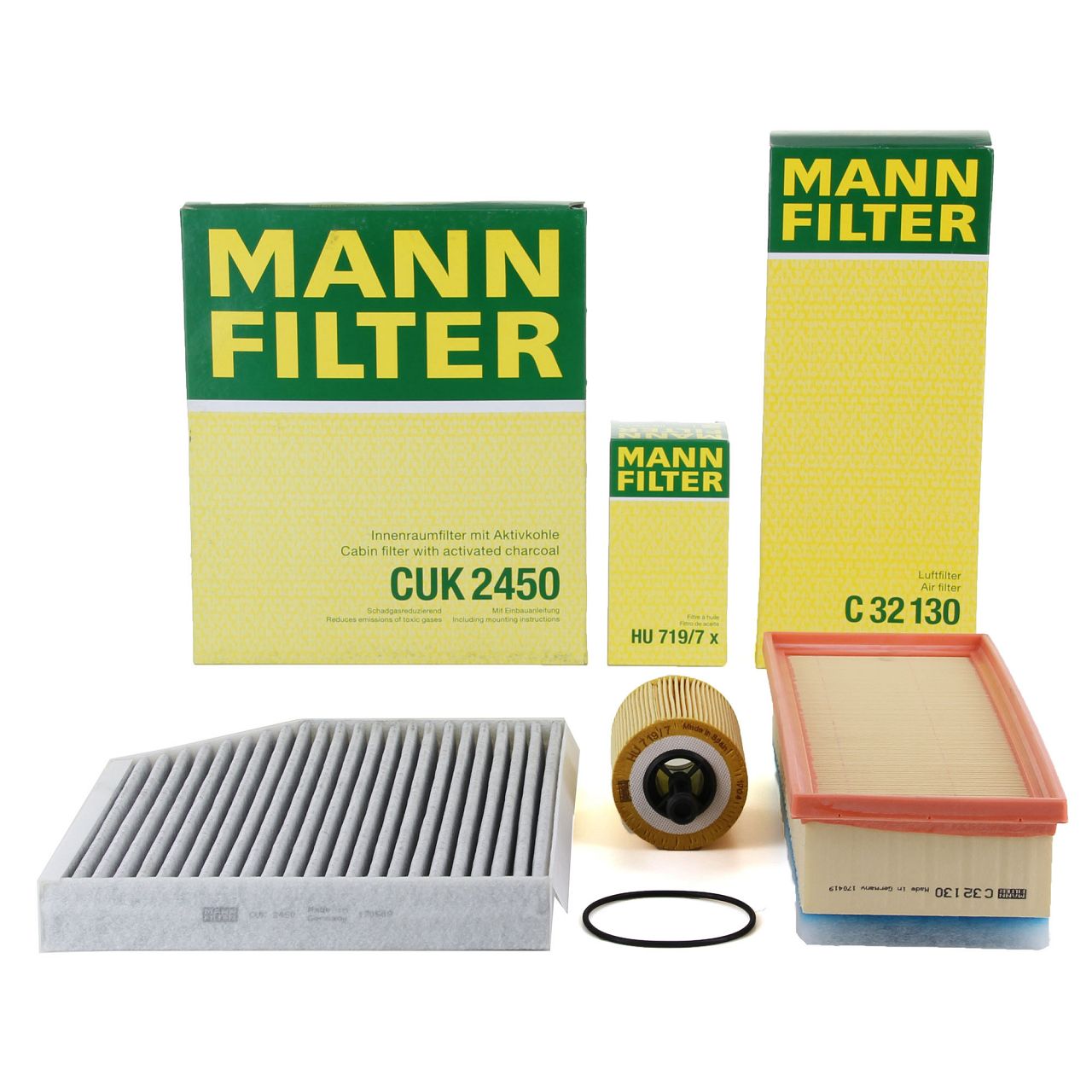 MANN Filter-Set 3-tlg AUDI A4 (8K B8) A5 (8T 8F) Q5 (8RB) 2.0 TDI 120-170 PS