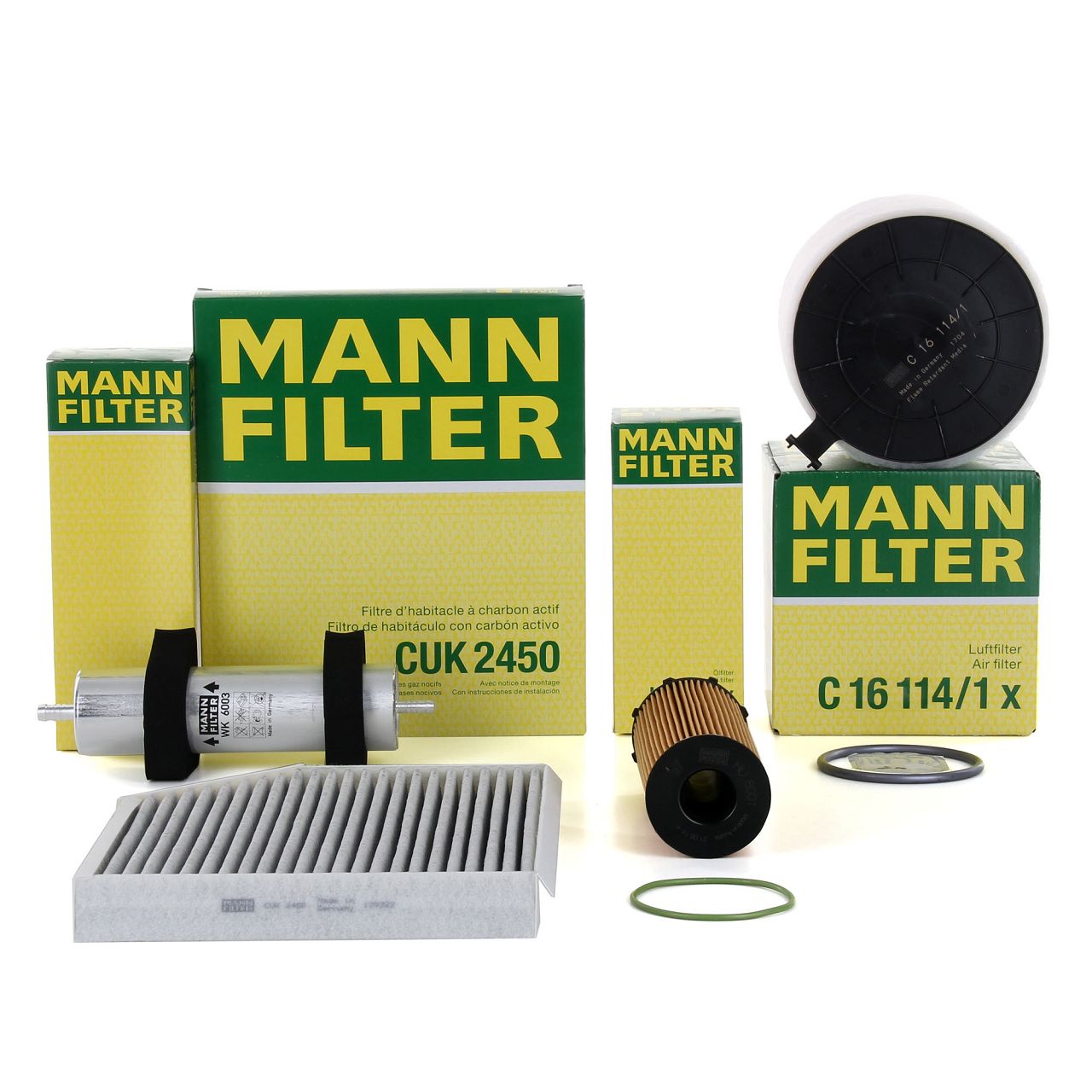 MANN Filter-Set 4-tlg AUDI A4 (8K B8) A5 (8T 8F) Q5 (8RB) 2.7/3.0 TDI 163-240 PS