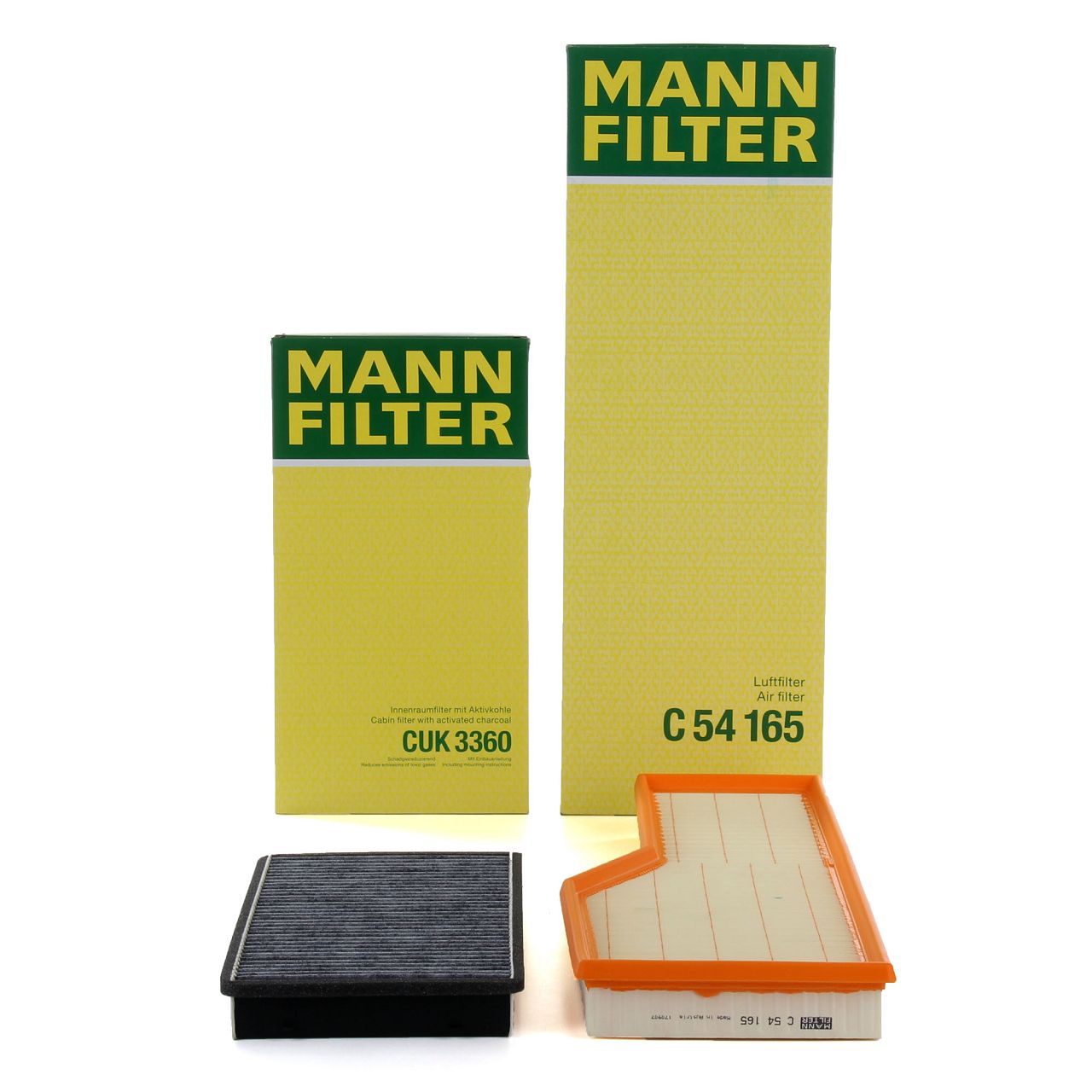 MANN Filterset Innenraum + Luftfilter PORSCHE 996 997 3.4/3.6/3.8 Carrera 301-381 PS