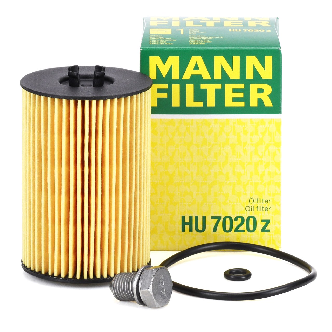 MANN HU7020z Ölfilter + Schraube VW Golf 6 7 Passat B8 T6 A3 A4 A5 A6 Q3 Q5 1.6/2.0 TDI