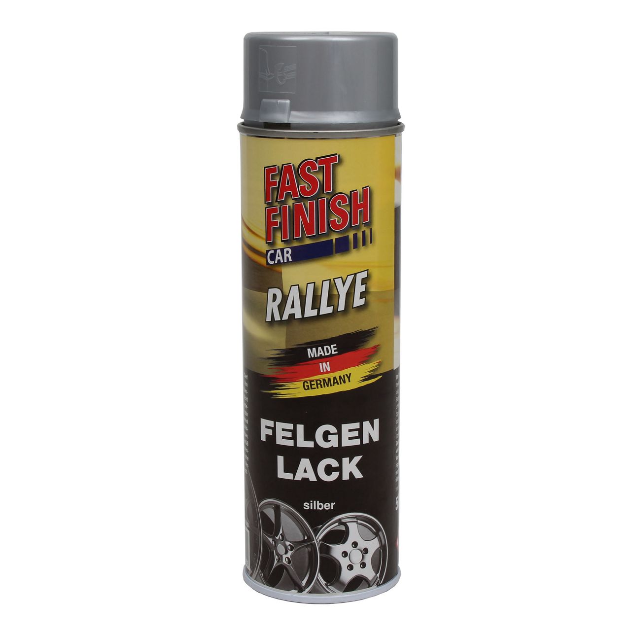 2x 500 ml FAST FINISH Rallye Felgenlack Felgenfarbe Silber Spraydose 292842