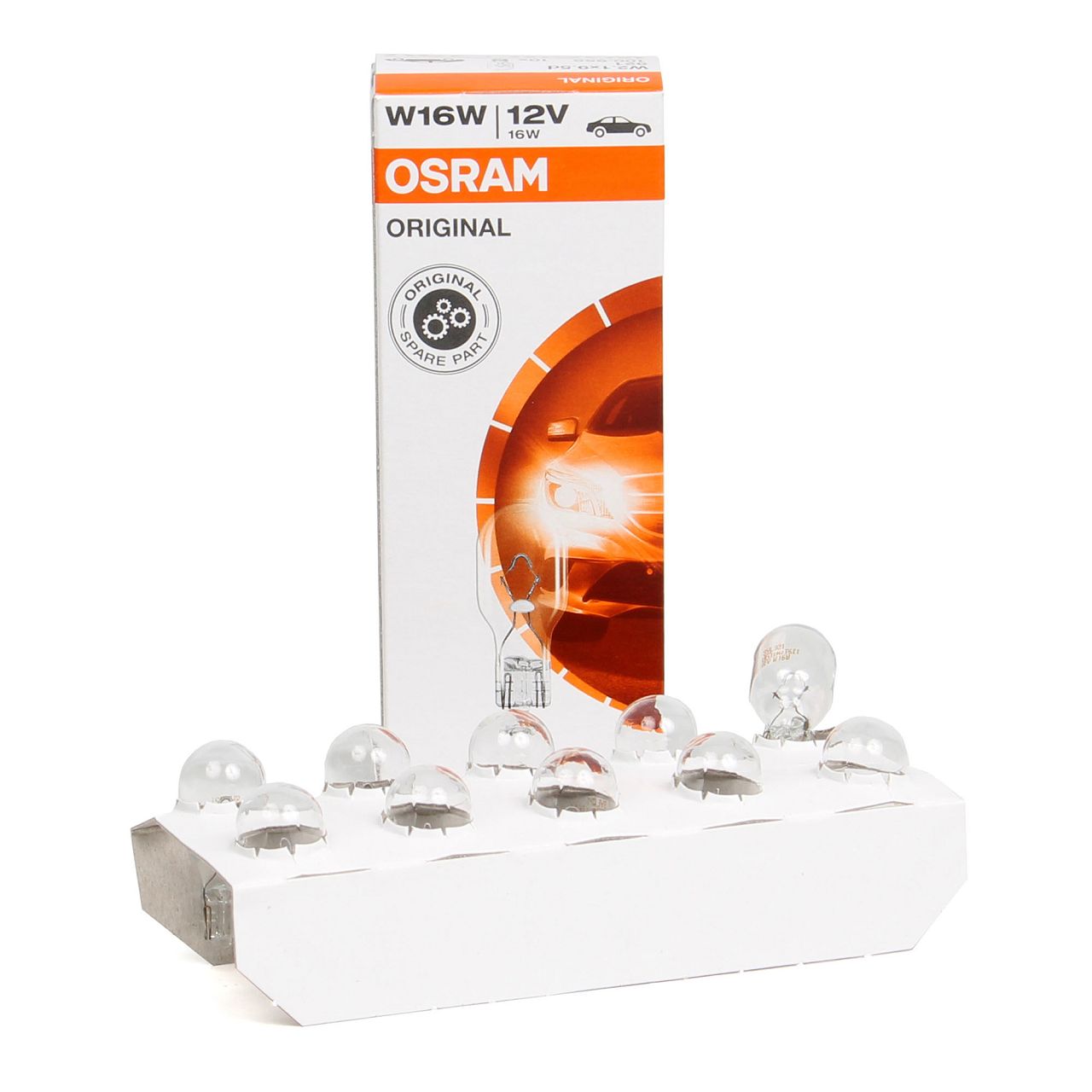 10x OSRAM 921 Glühlampe Sockelglühlampe W16W ORIGINAL-Line 12V 16W W2,1x9,5d