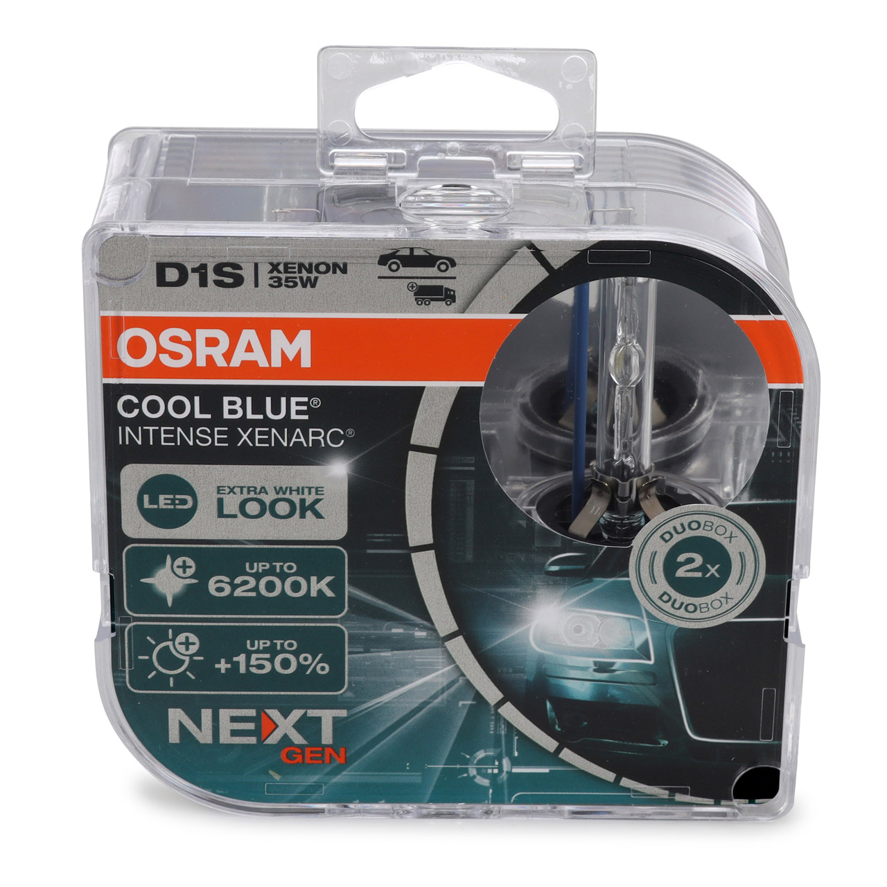 2x OSRAM Xenon Lampe D1S COOL BLUE INTENSE XENARC Next Gen 85V 35W +150% 6200K