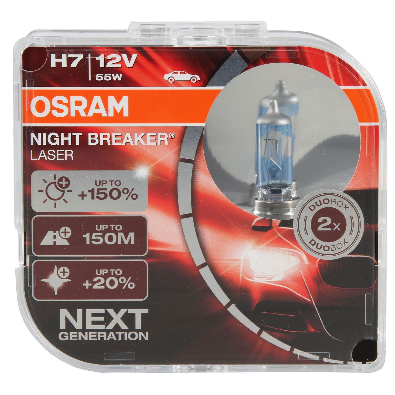 6x OSRAM Glühlampe H7 NIGHT BREAKER LASER 12V 55W PX26d next Generation +150%