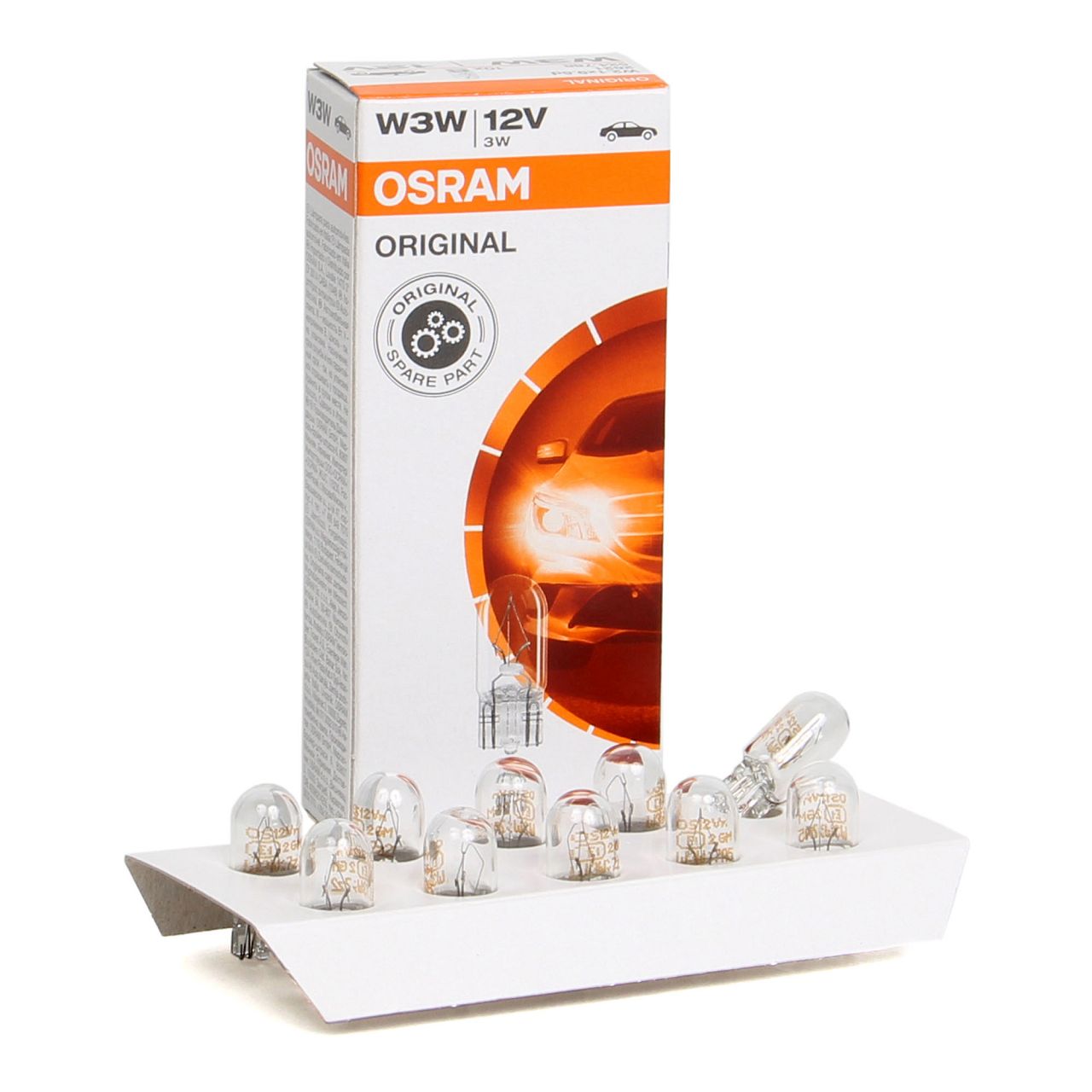 10x OSRAM 2821 Halogenlampe Glühlampe W3W ORIGINAL-Line 12V 3W W2,1x9,5d