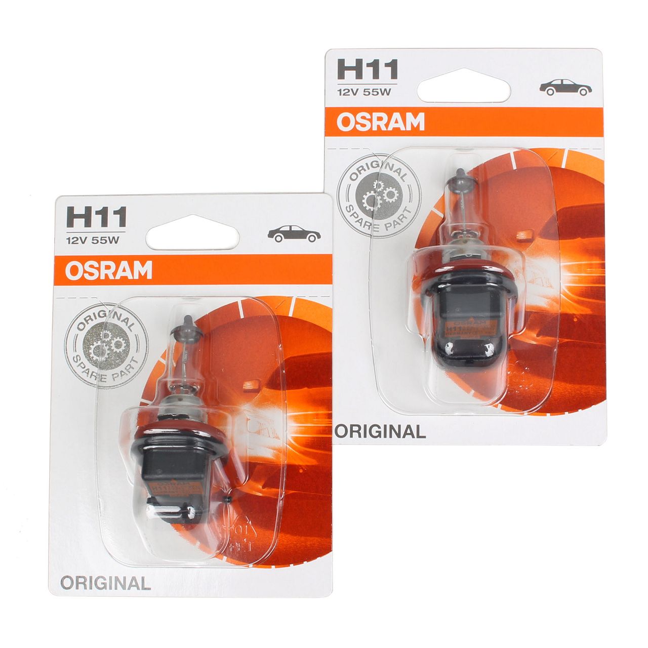 2x OSRAM Halogenlampe H11 ORIGINAL LINE 12V 55W PGJ19-2 64211-01B