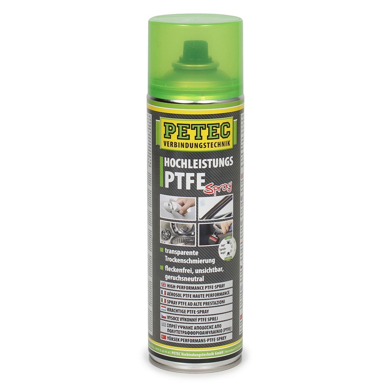 PETEC 74050 Hochleistungs-PTFE Spray Trockenschmierung Schmierstoff 500ml