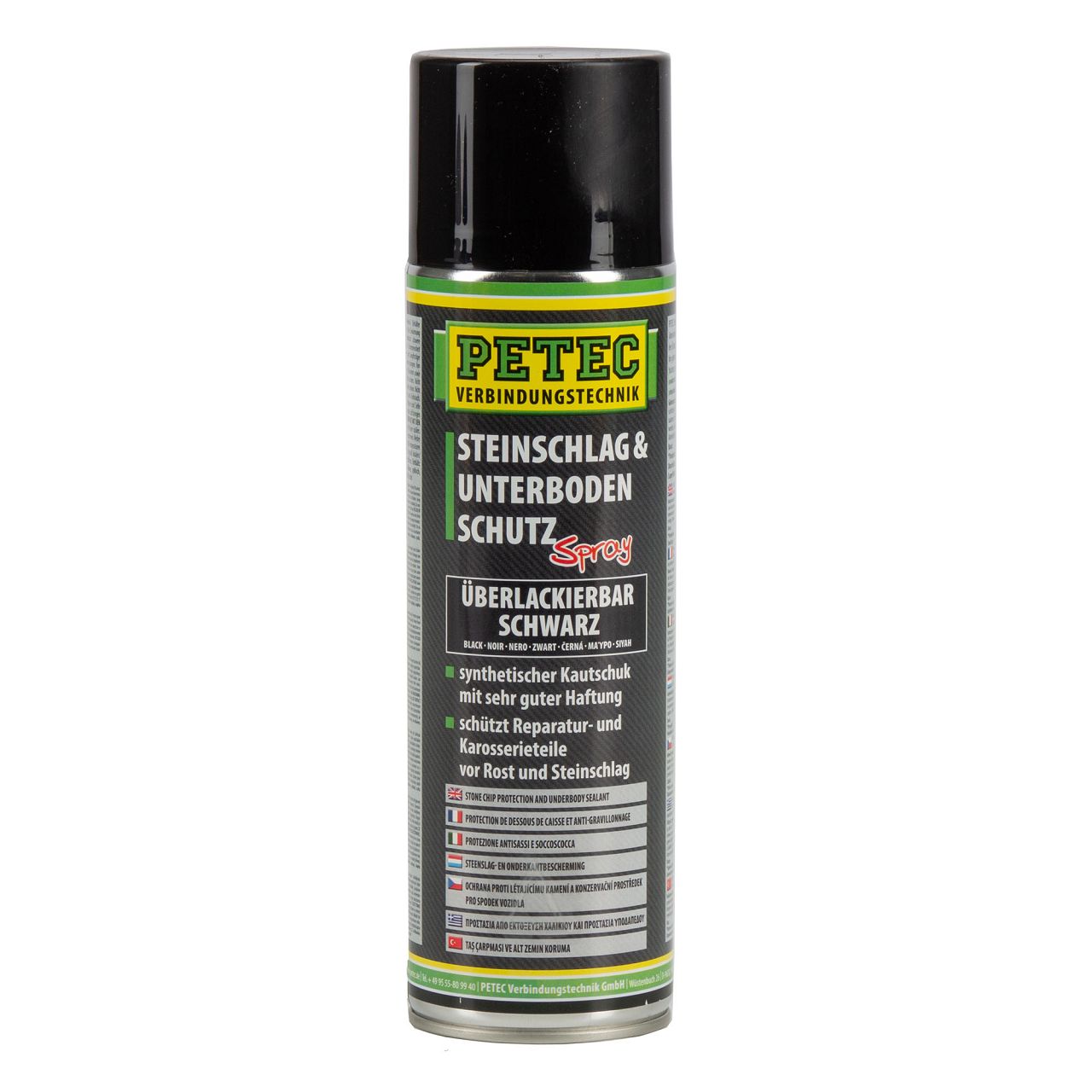 PETEC 73250 Steinschlagschutz & Unterbodenschutz Spray Schwarz 500 ml