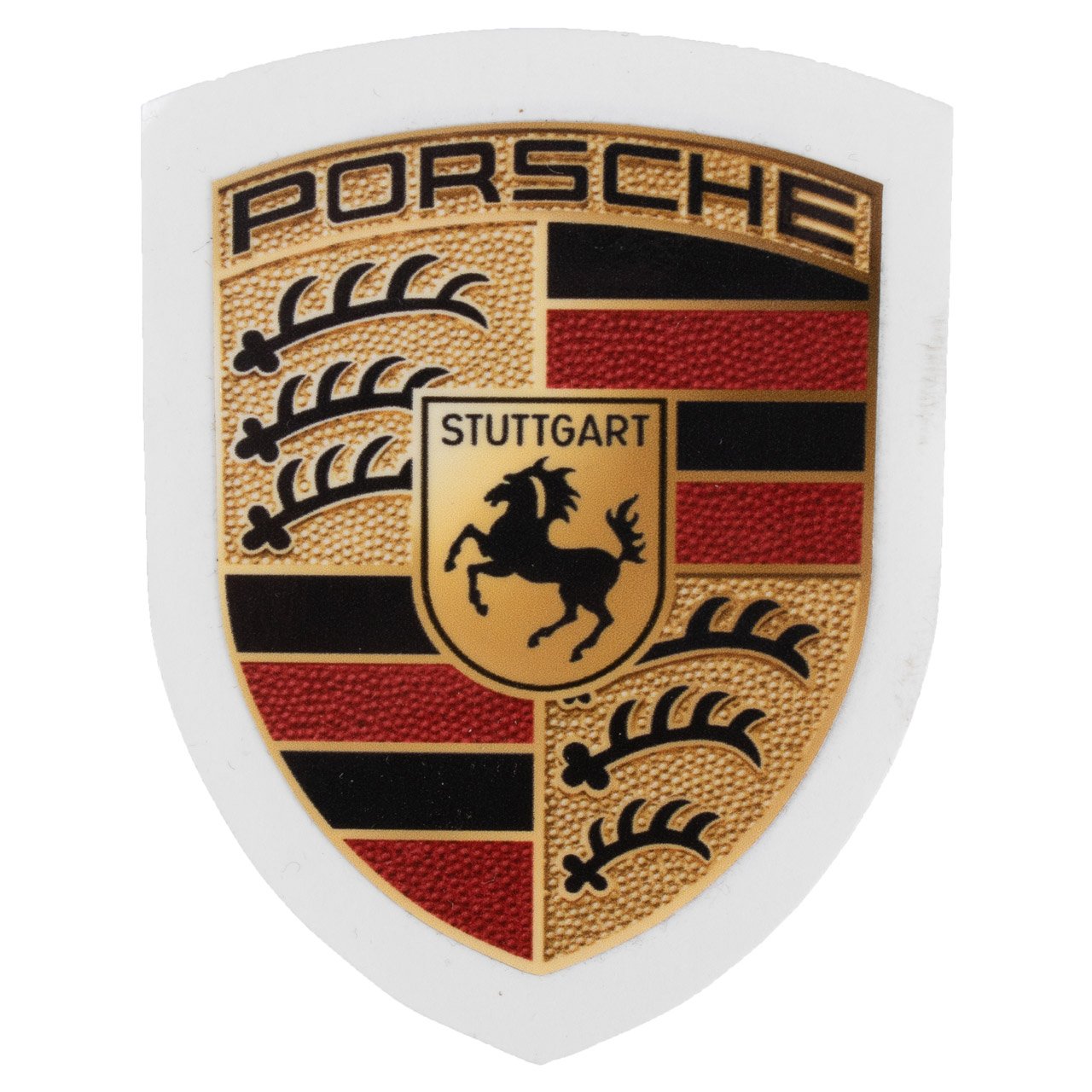 ORIGINAL Porsche Emblem Wappen Logo Aufkleber Klebeschild 6,5x5cm WAP0130050MCST