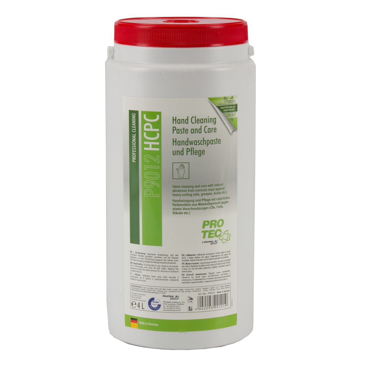 8 Liter PROTEC P9012 HCPC Hand Cleaning Paste and Care Handwaschpaste und Pflege