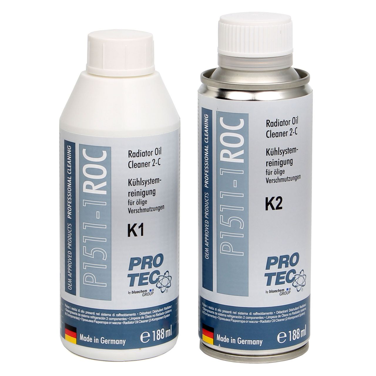 PROTEC ROC Kühlsystemreiniger K1+K2 Satz für ölige Verschmutzung P1511-1
