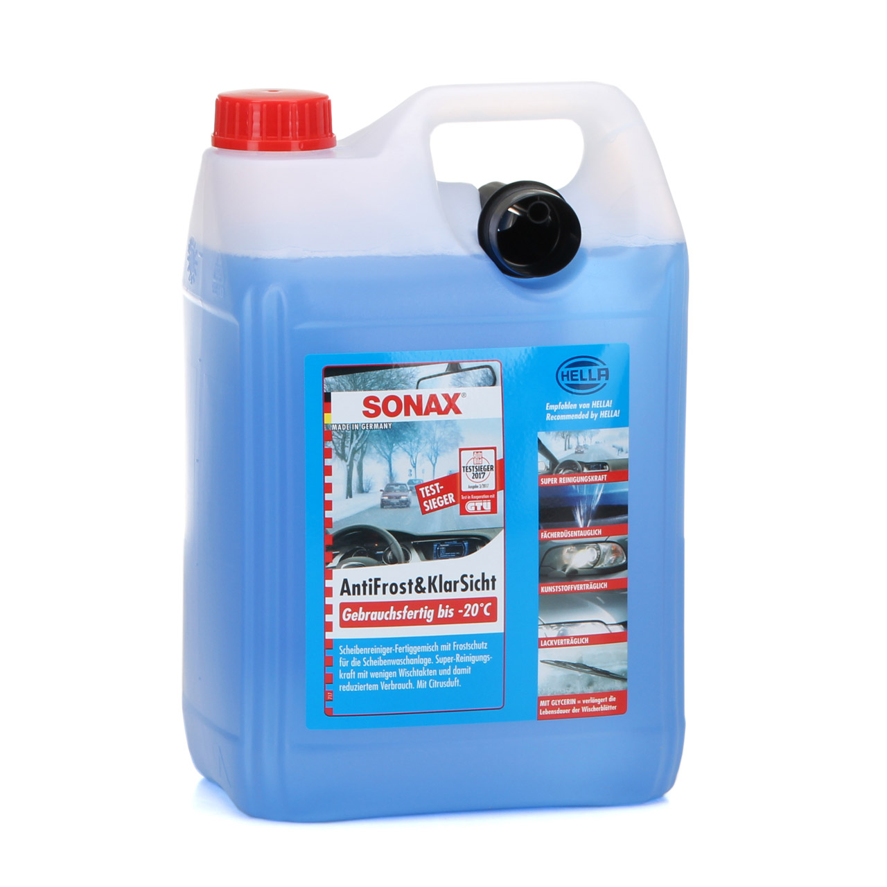 SONAX Frostschutz ANTIFROST & KLARSICHT gebrauchsfertig bis -20°C - 5L 5 Liter