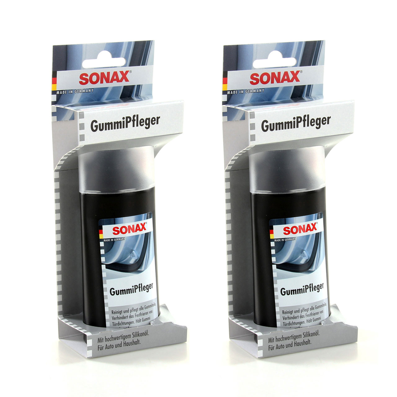 2x 100ml SONAX 340000 GummiPfleger mit hochwertigem Silikonöl für Auto+Haushalt